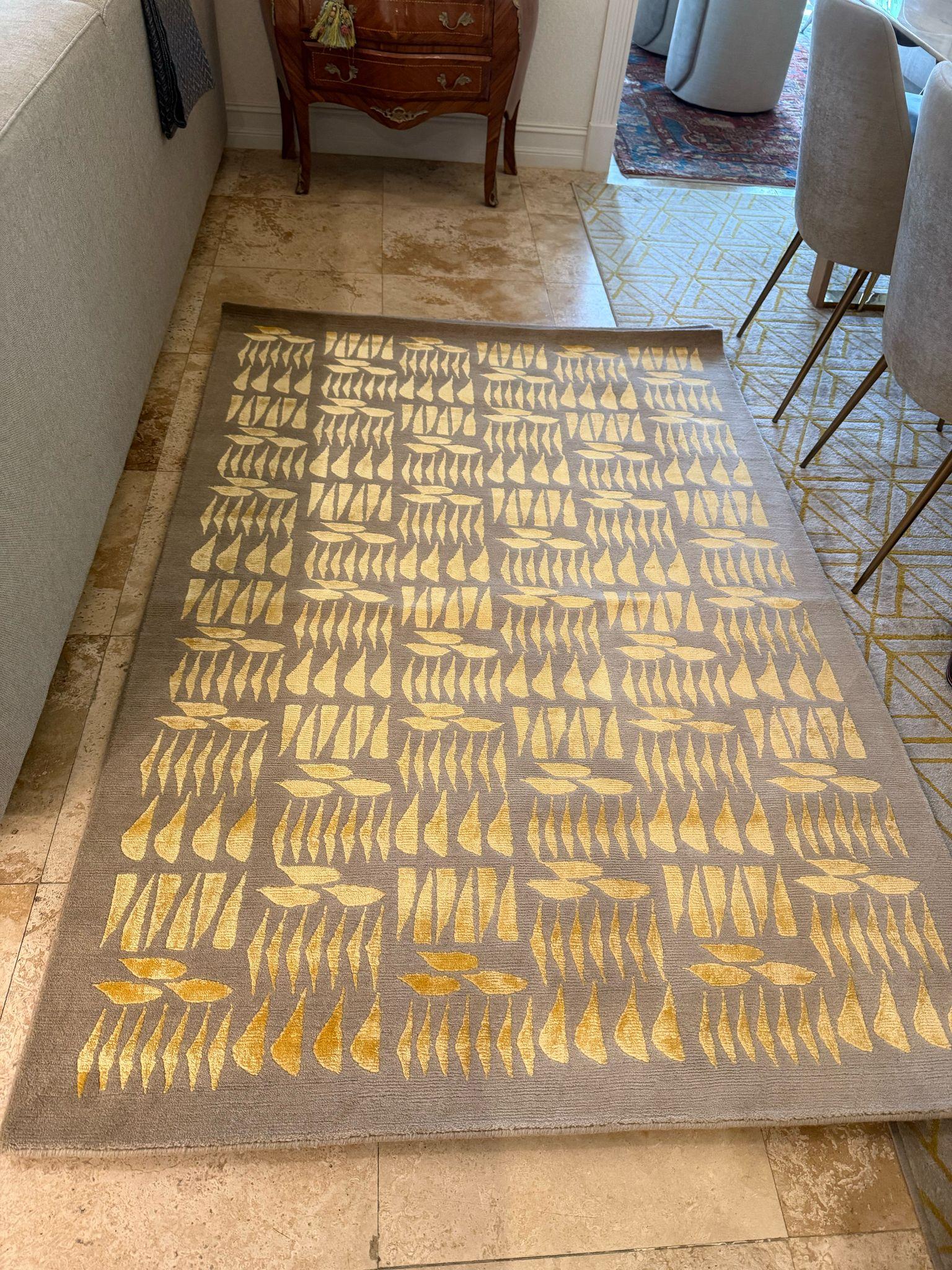 XXI secolo e contemporaneo Carlos Amorales - Tappeto in lana e seta annodato a mano dall'artista in edizione limitata 9' x 6' in vendita