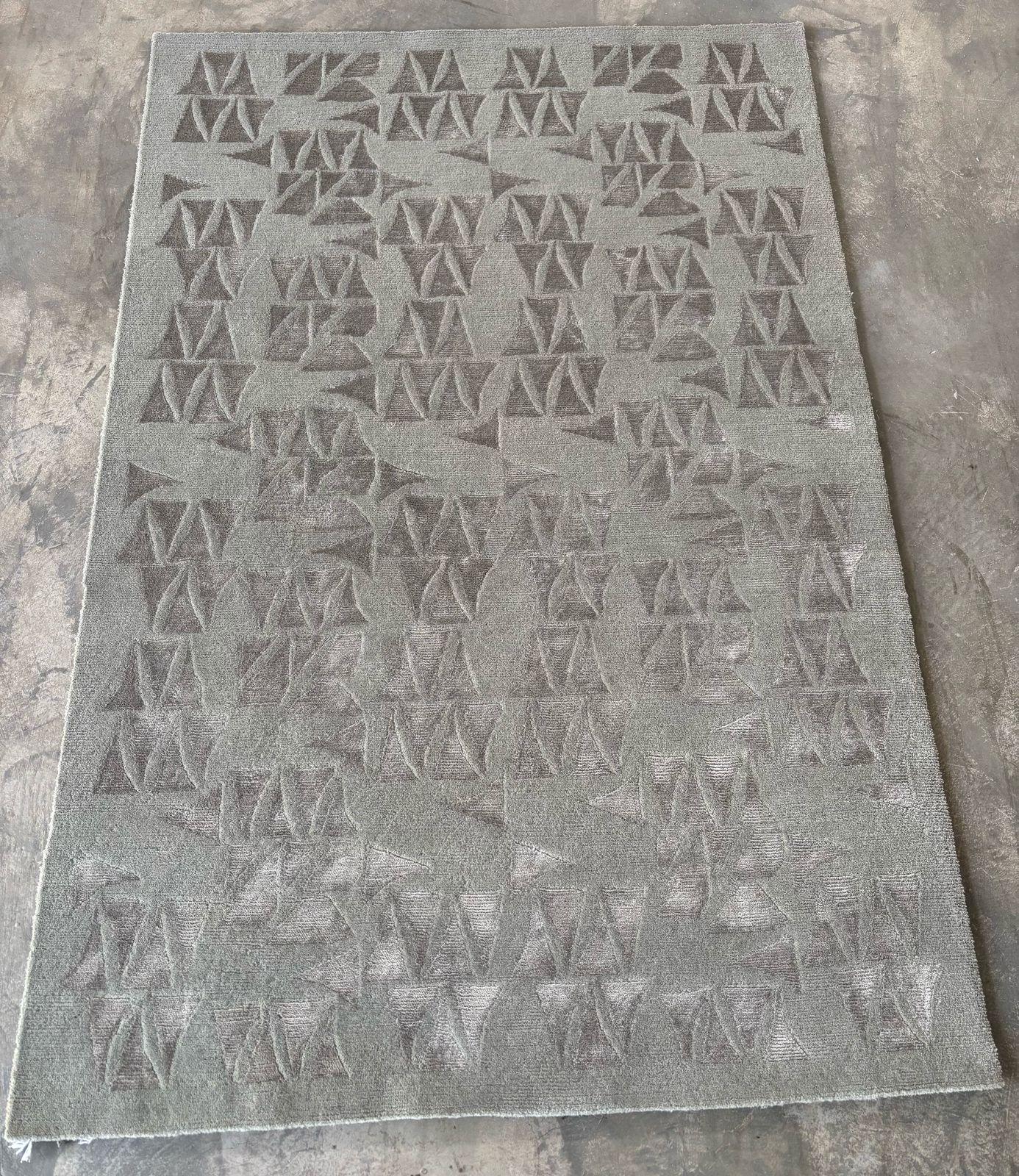 Carlos Amorales & Studio RODA Nepal Wolle/Seide Ltd Ed Handgeknüpfter Teppich Größe 6×4 im Angebot 10