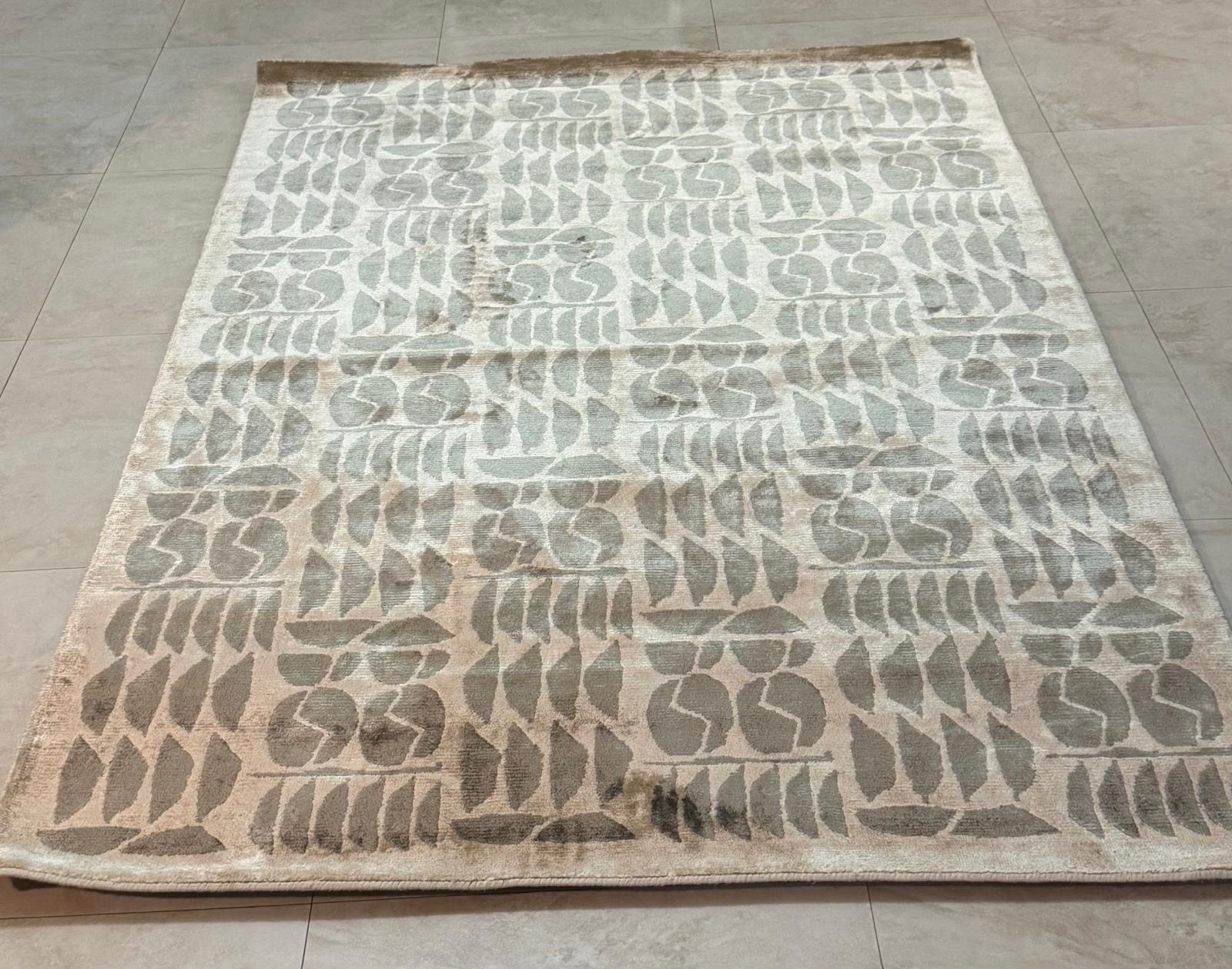 Carlos Amorales & Studio RODA Nepal Wolle/Seide Ltd Ed Handgeknüpfter Teppich Größe 6×4 im Angebot 12