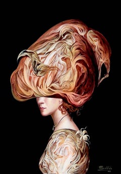 Art contemporain cubain par Carlos Sablon - Femme au Chapeau