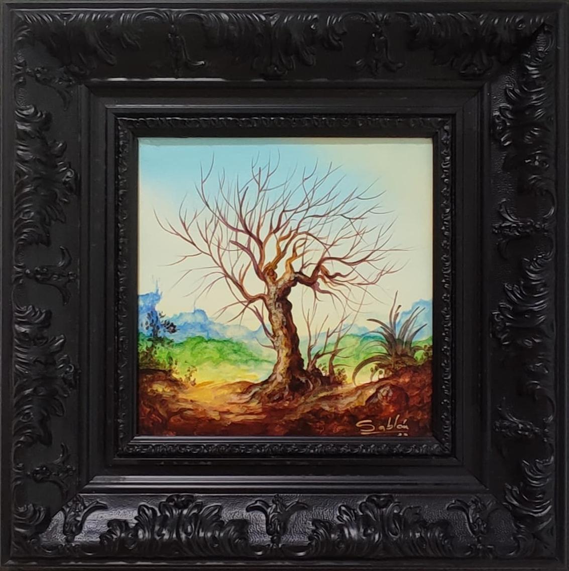 Figurative Painting di Carlos Antonio Sablon Perez - Arte contemporanea cubana di Carlos Sablon - Paysage Onirique