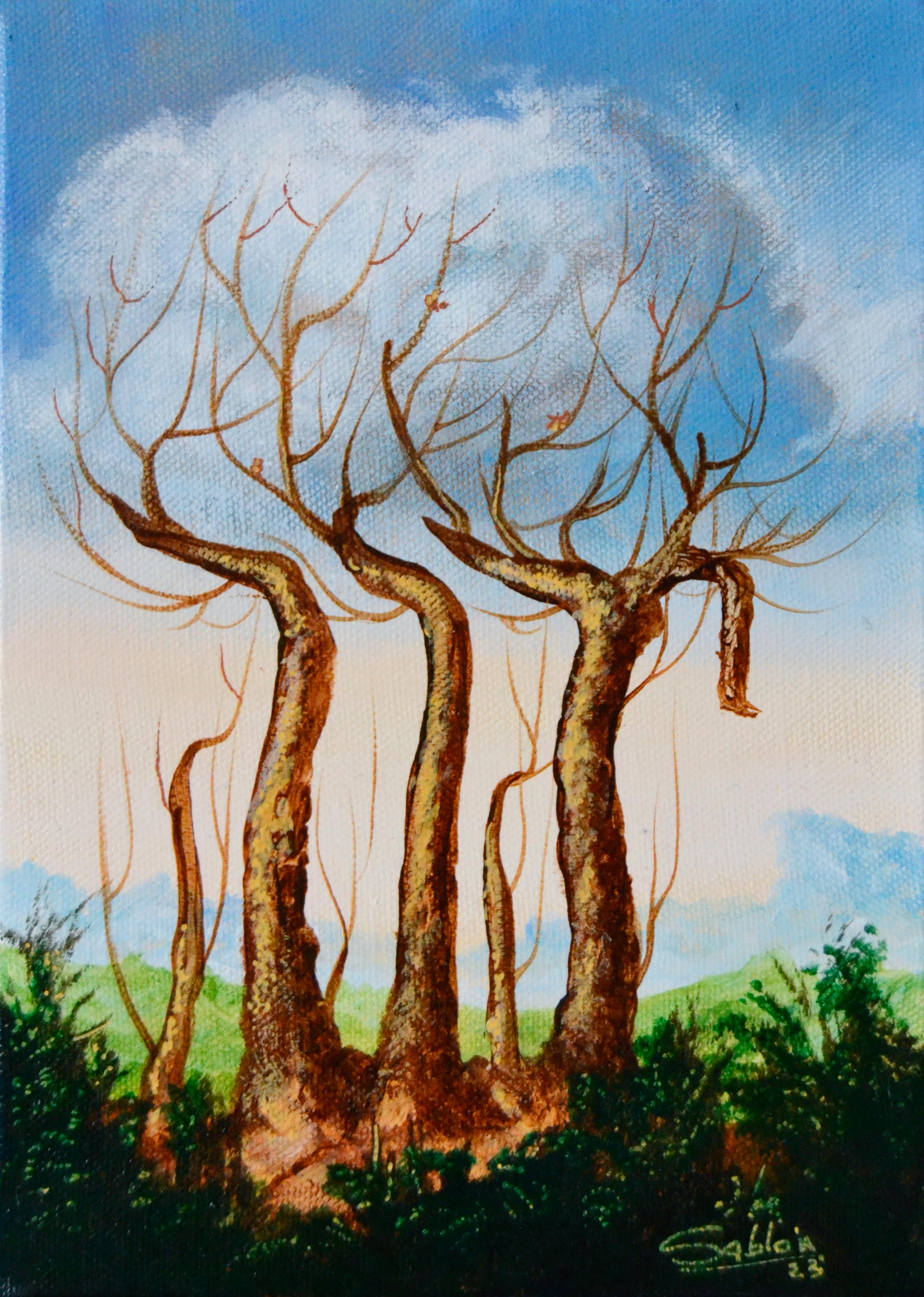 Figurative Painting di Carlos Antonio Sablon Perez - Arte contemporanea cubana di Carlos Sablon - Paysage Onirique