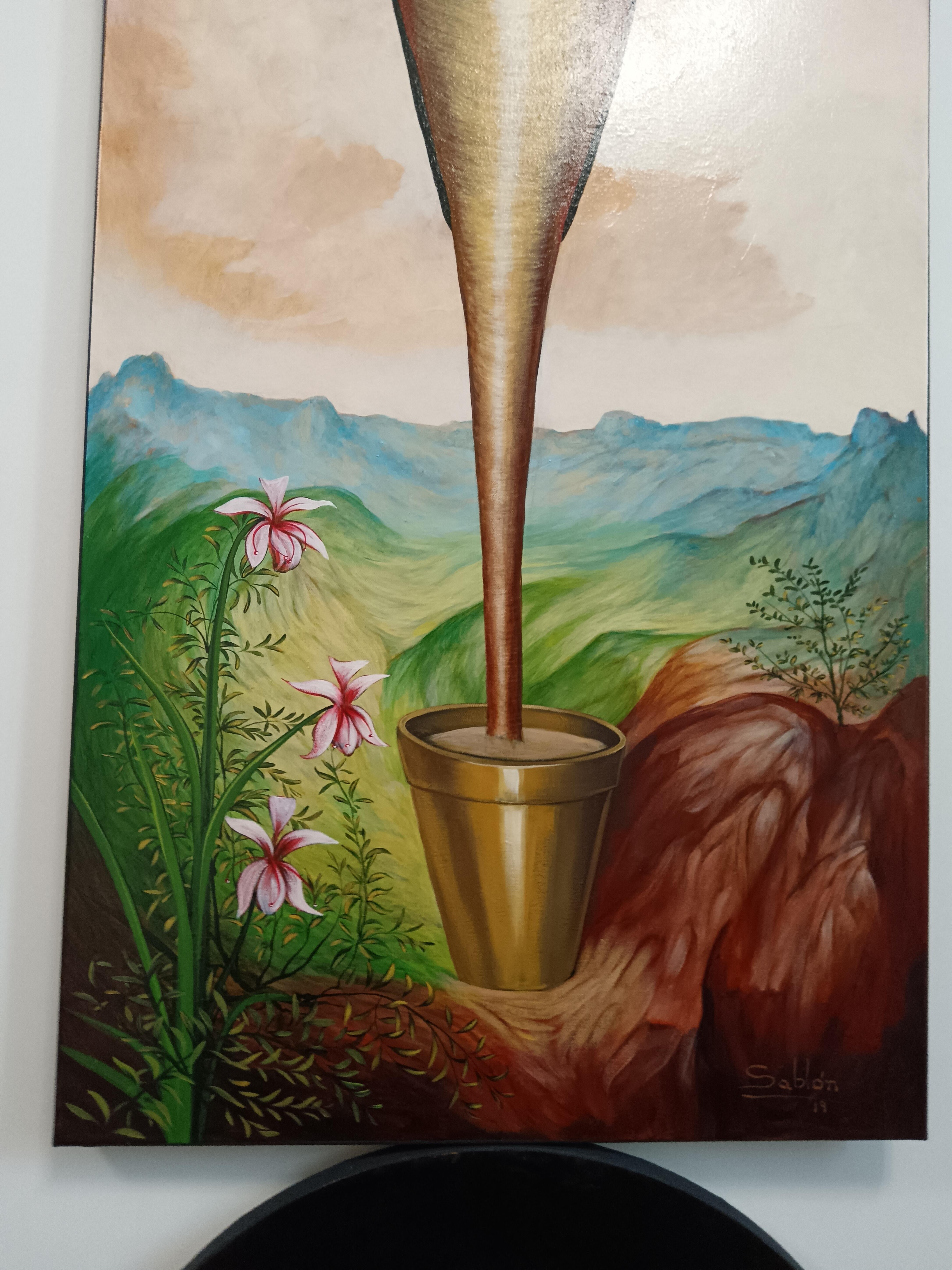 Arte Cubano Contemporáneo de Carlos Sablon Perez - Ostracisme Tropical en venta 9