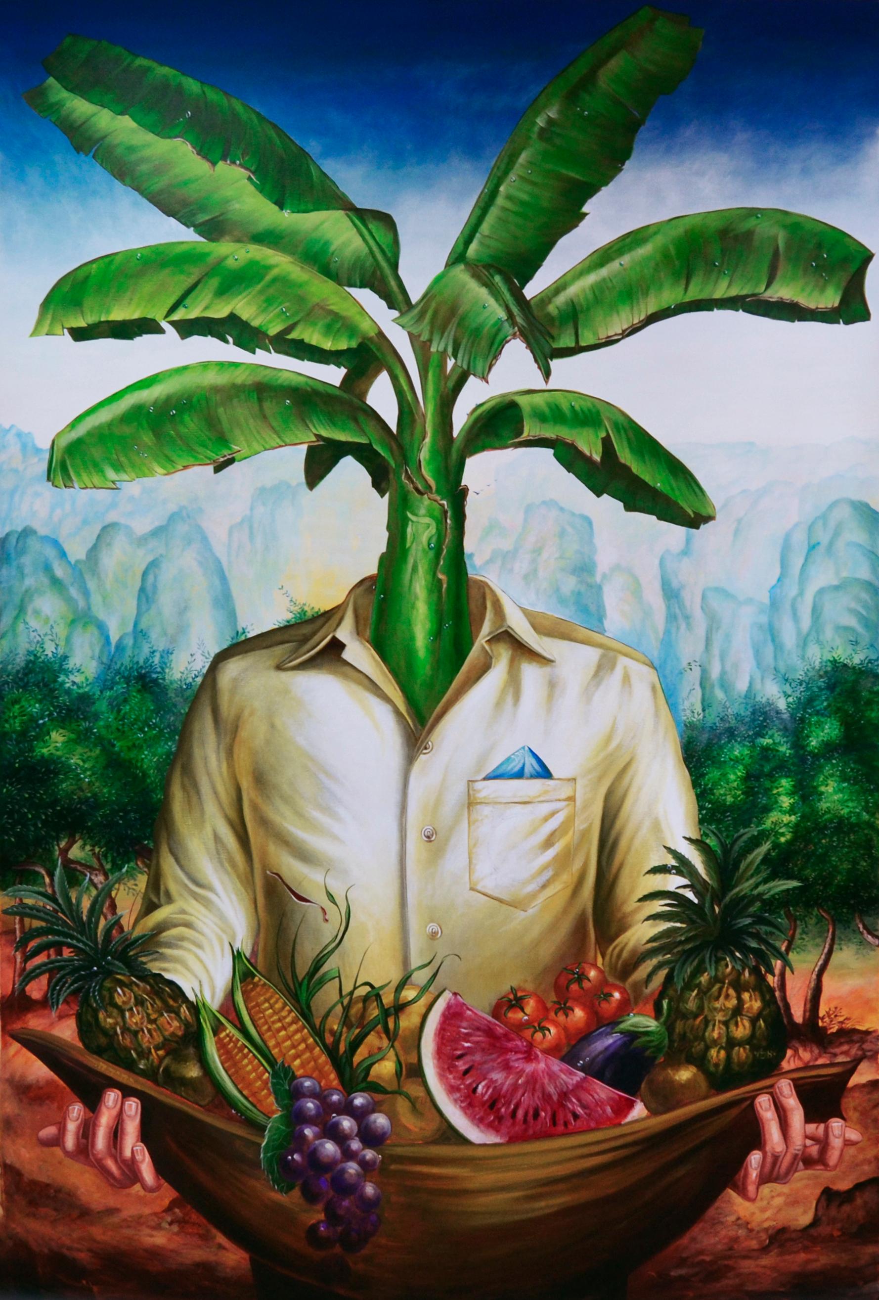 Carlos Antonio Sablon Perez Figurative Painting - Cuban Contemporary Art by Carlos Sablon - The Harvest