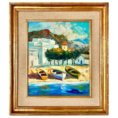 Insegna del porto di Castillo sulla spiaggia di Carlos Artois , anni 
50