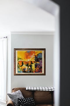 Carlos Blaaker - "Cheetah" - colourful screen print - ready to hang