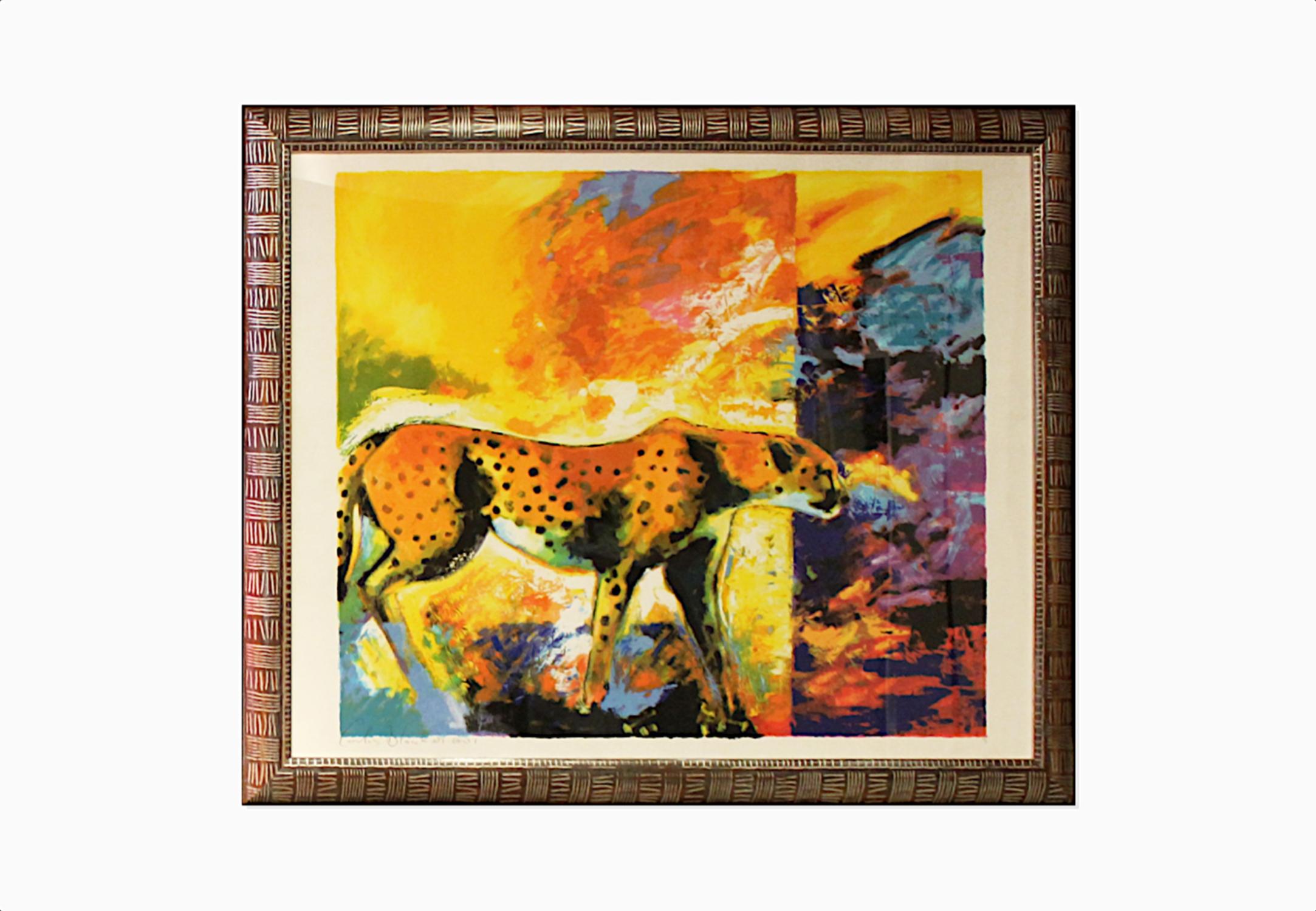 Carlos Blaaker - ""Cheetah"" - farbenfroher Siebdruck - fertig zum Aufhängen