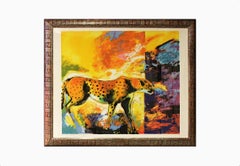 Carlos Blaaker - "Cheetah" - colourful screen print - ready to hang