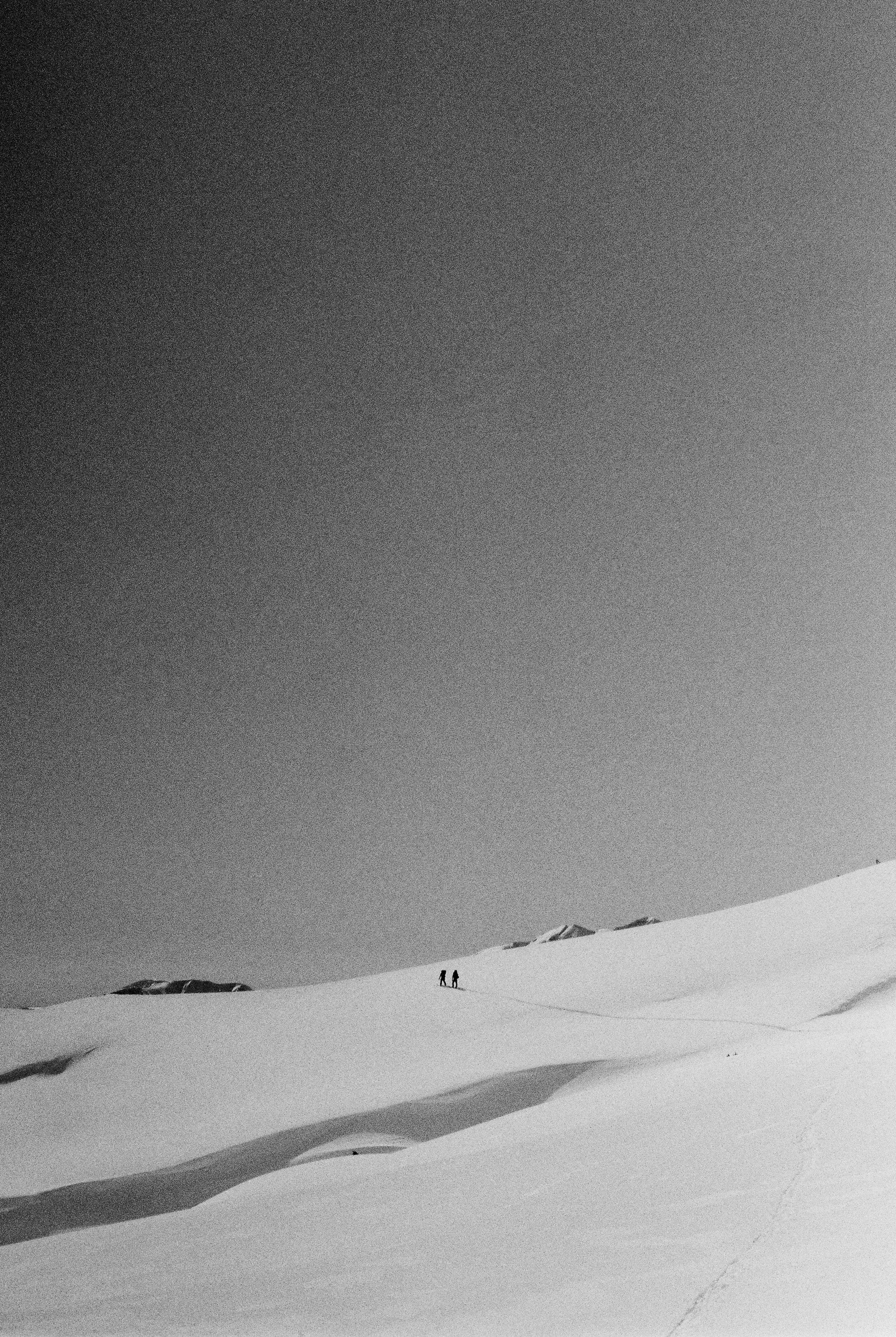 Sundance - Bergskifahren Schwarz-Weiß-Kunstfotografie