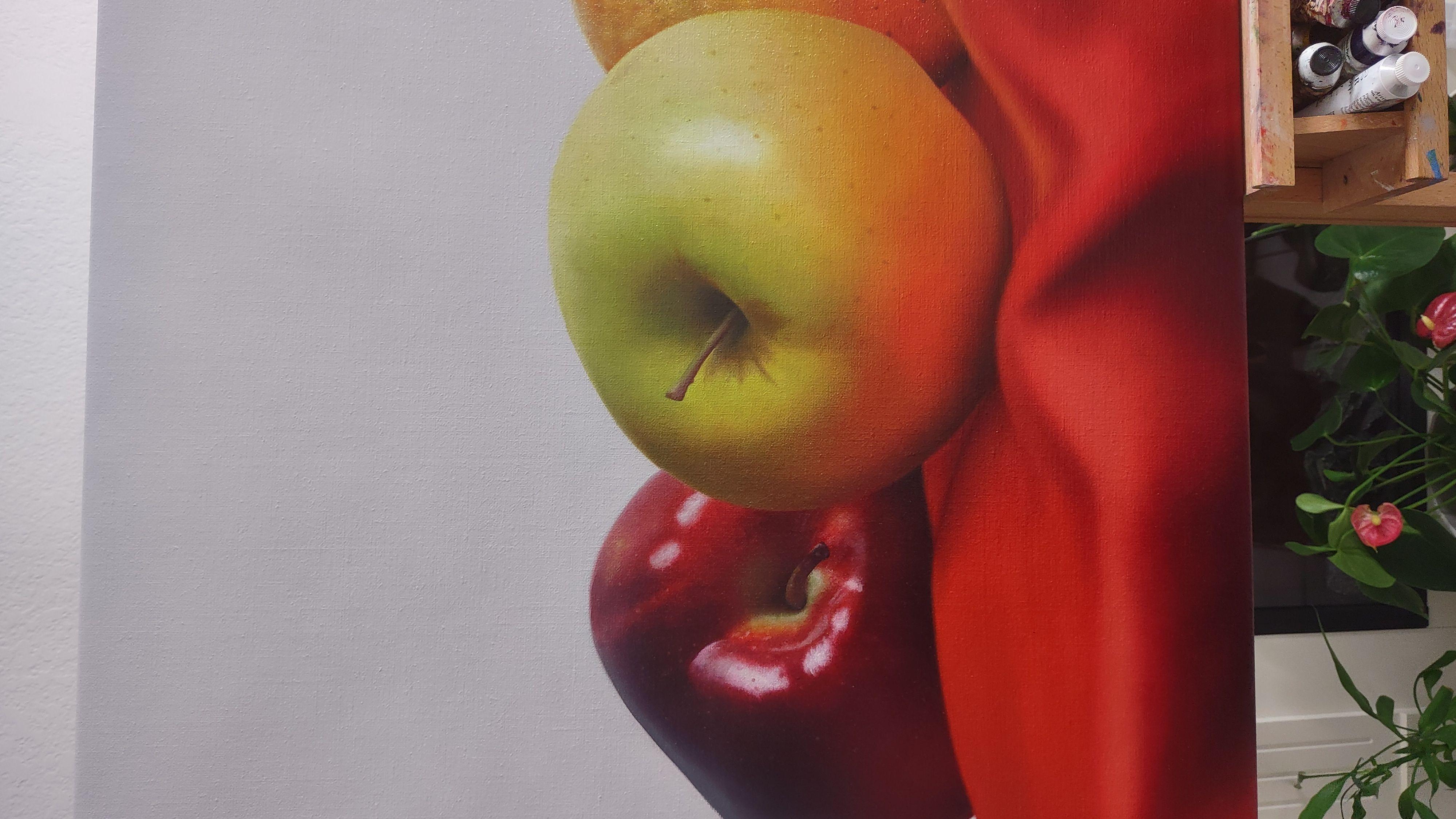 Frutas frescas, Pintura, Óleo sobre lienzo en venta 2
