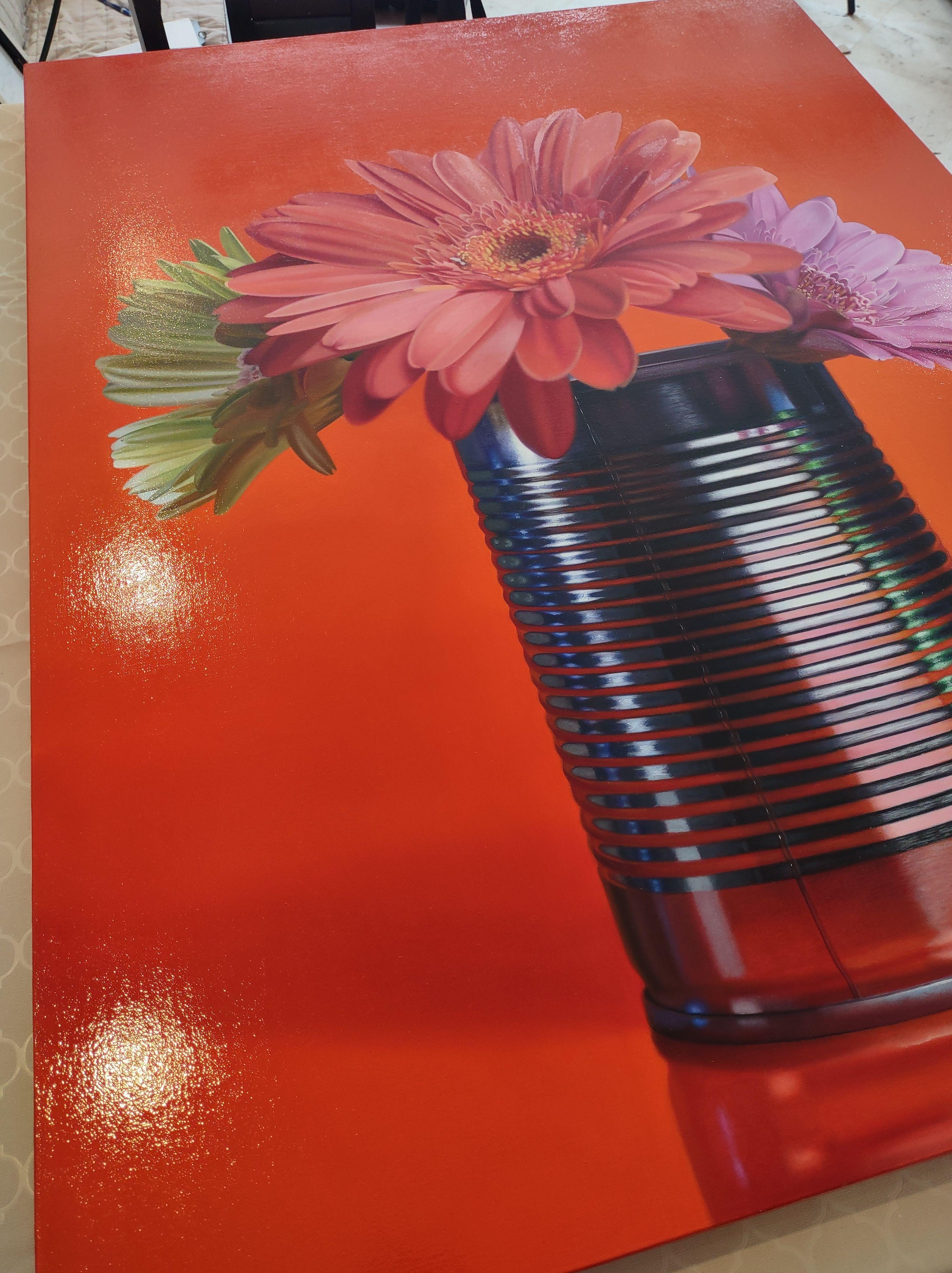 Pittura ad olio originale di Carlos Bruscianelli, pittura realista venezuelana :: Pittura :: Fotorealismo :: Questo pezzo viene fornito con un certificato ufficiale di autenticità firmato dall'artista :: Pronto da appendere: Yes :: Firmato: Yes ::