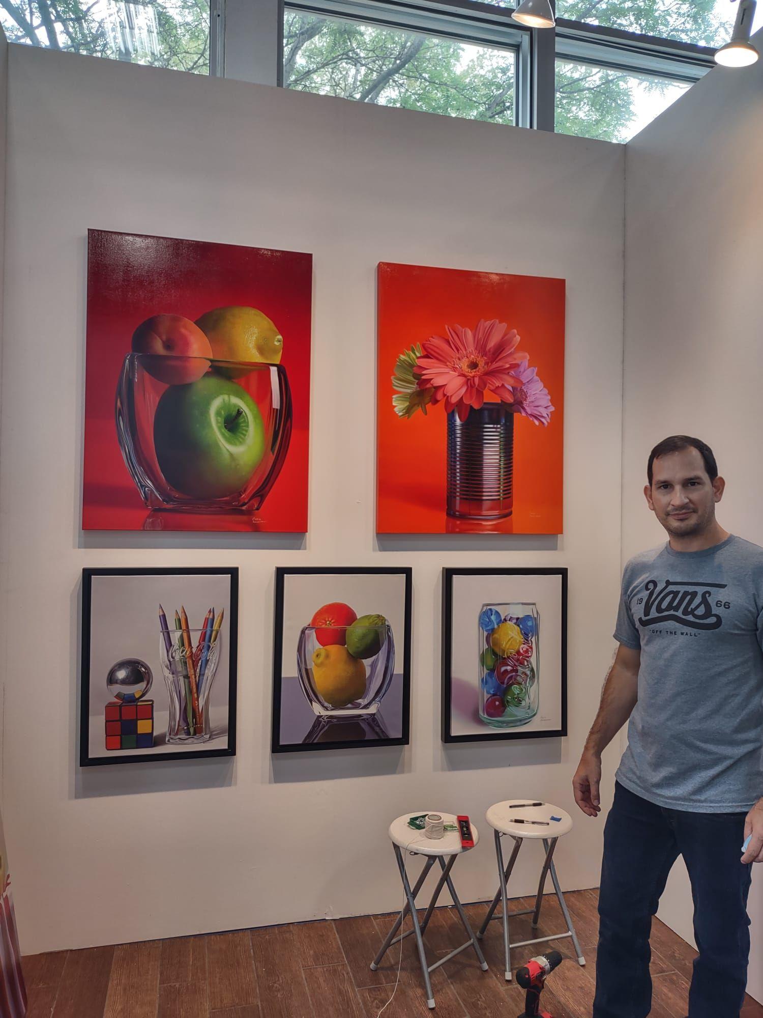 Gerbere, Pittura, Olio su tela in vendita 2