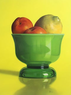 Green Bowl, Painting, Oil on Canvas