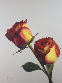 Roses II, Painting, Oil on MDF Panel