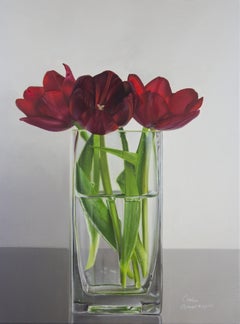 Tulipes II, peinture, huile sur toile