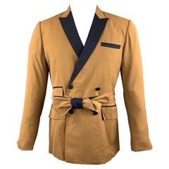 CARLOS CAMPOS Size 38 Tan & Black Two Toned Wool Sport Coat