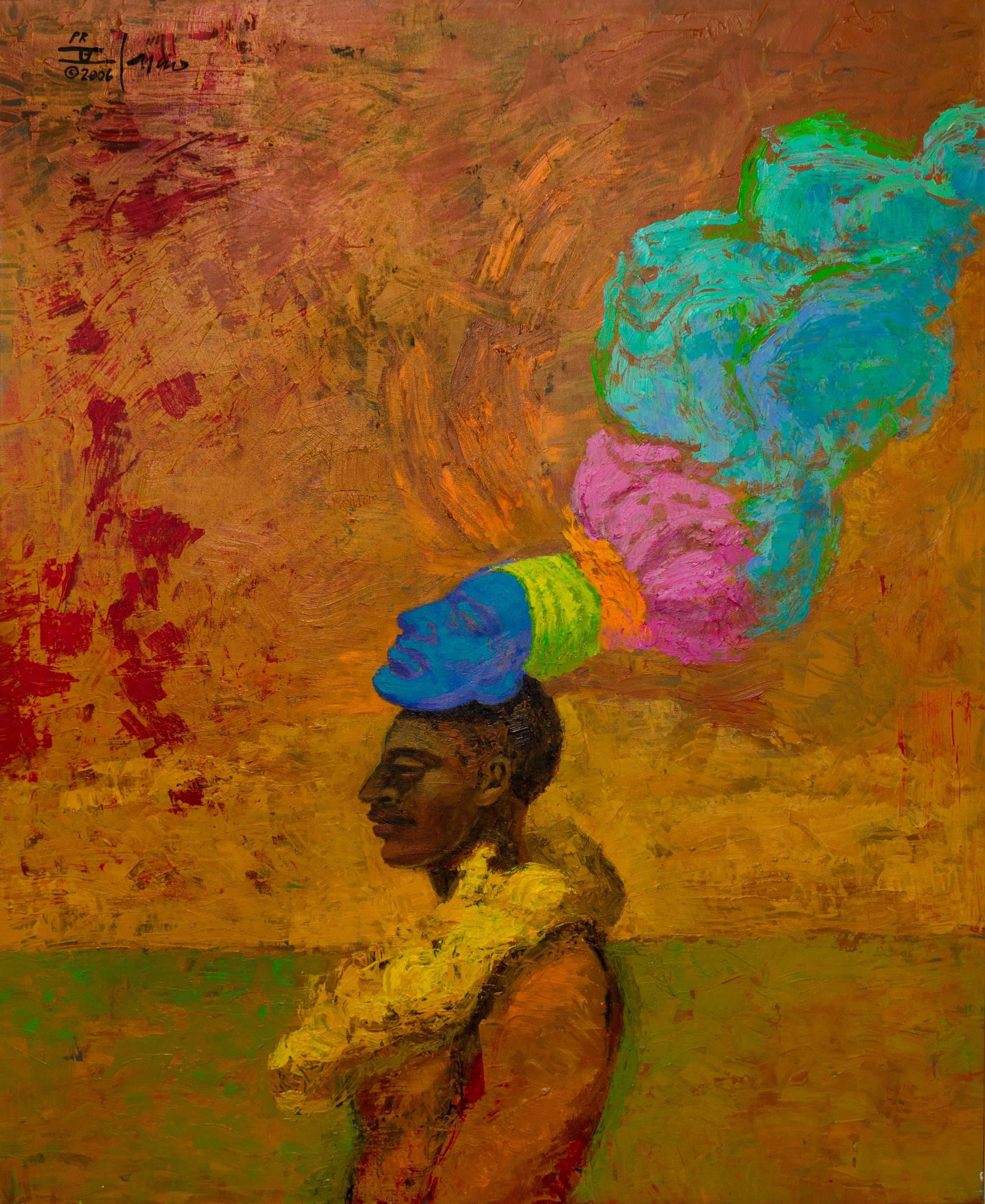 Man in Loiza - Contemporary Puerto Rican Art - Painting by Carlos Cancio 