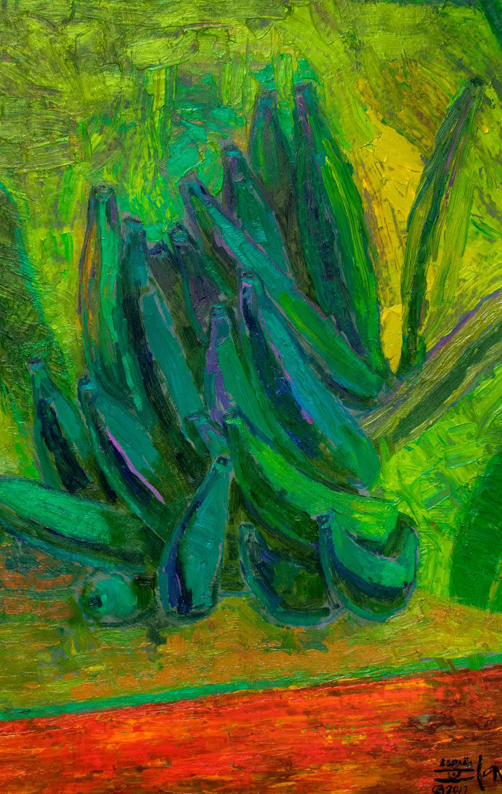 Platanos - Contemporary Puerto Rican Art - Painting by Carlos Cancio 