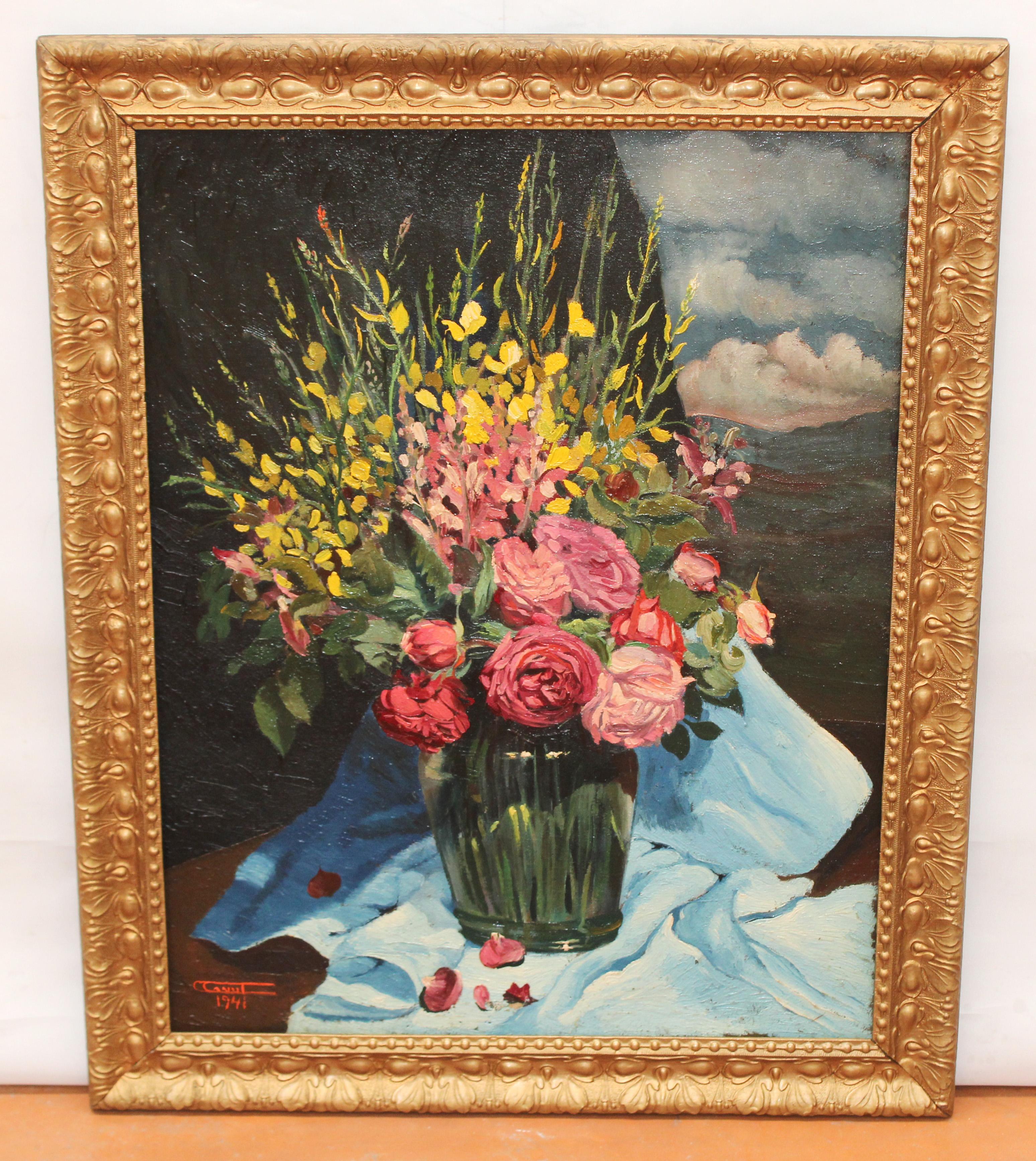 Flore bajo el cielo - Óleo sobre tela - Año 1941 - Painting di Carlos Canut de Bon Robles