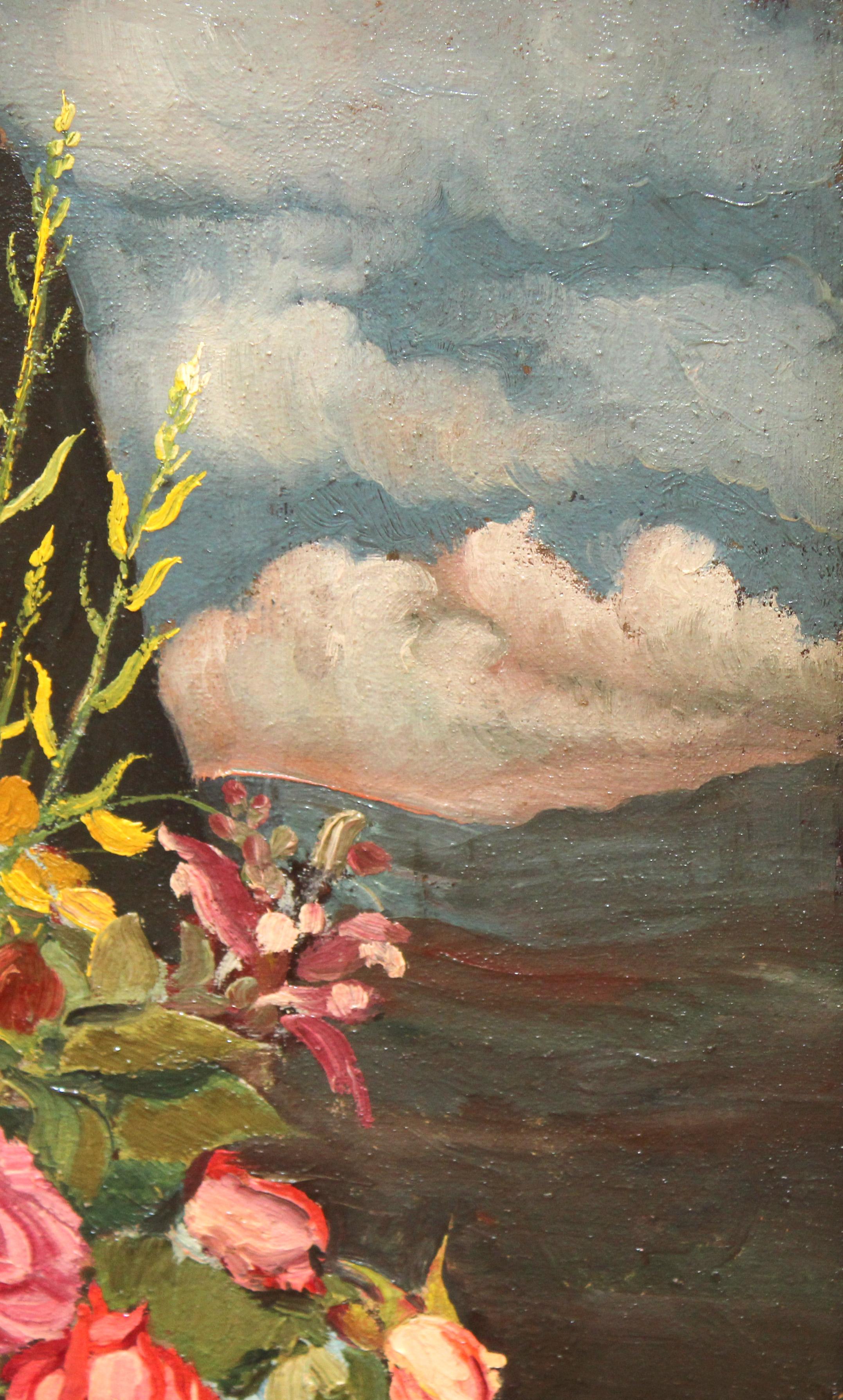 Flore bajo el cielo - Óleo sobre tela - Año 1941 - Painting Simbolismo di Carlos Canut de Bon Robles