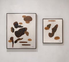 „Ohne Titel #94034“ und „Ohne Titel #94029“. Zeitgenössische Mixed Media Malerei