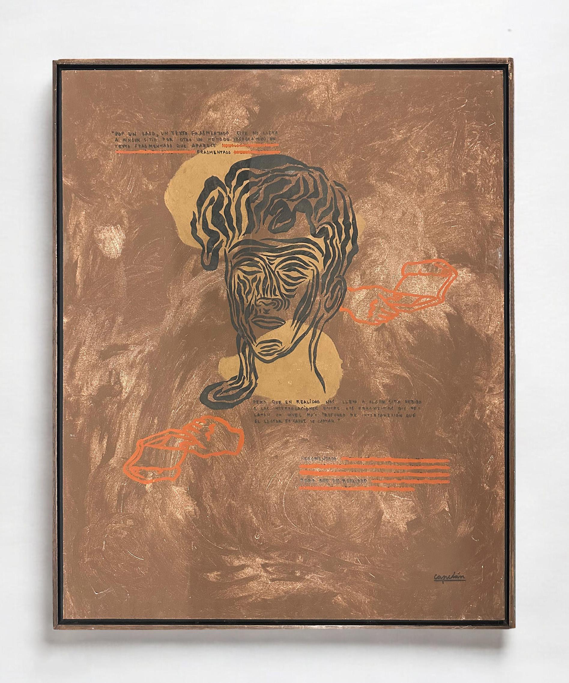 Untitled Mixed Media Painting on Canvas, Contemporary, Framed