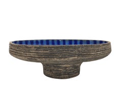 Centre de table en céramique bleue de Carlos Carle, Italie 1964
