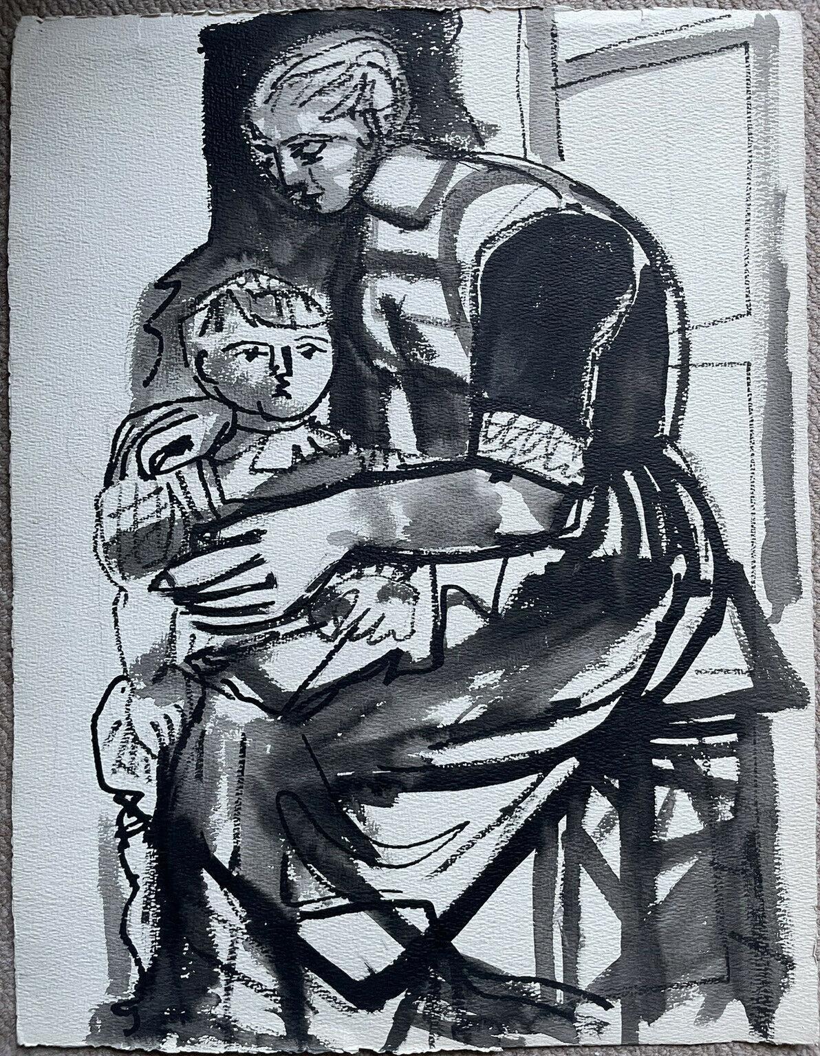 « Mère et enfant »
par Carlos Carnero (Uruguay/France 1922-1980)
signé au verso
Peinture à l'aquarelle/ gouache sur papier parchemin

25.5 x 20 pouces (51 x 51 cm)

provenance : succession de l'artiste, Paris

Un dessin français original de