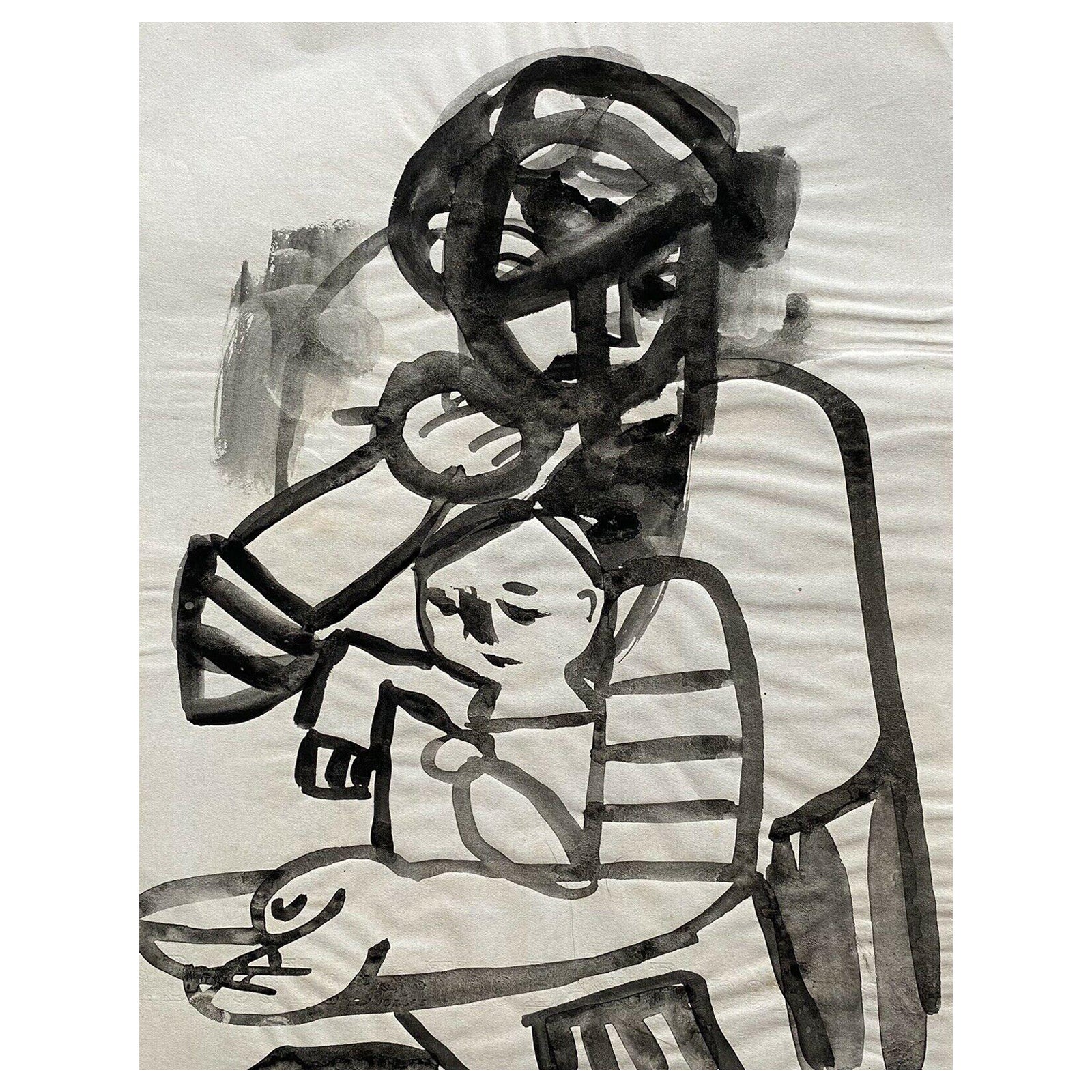 Carlos Carnero, Mother & Child Study, Original Painting