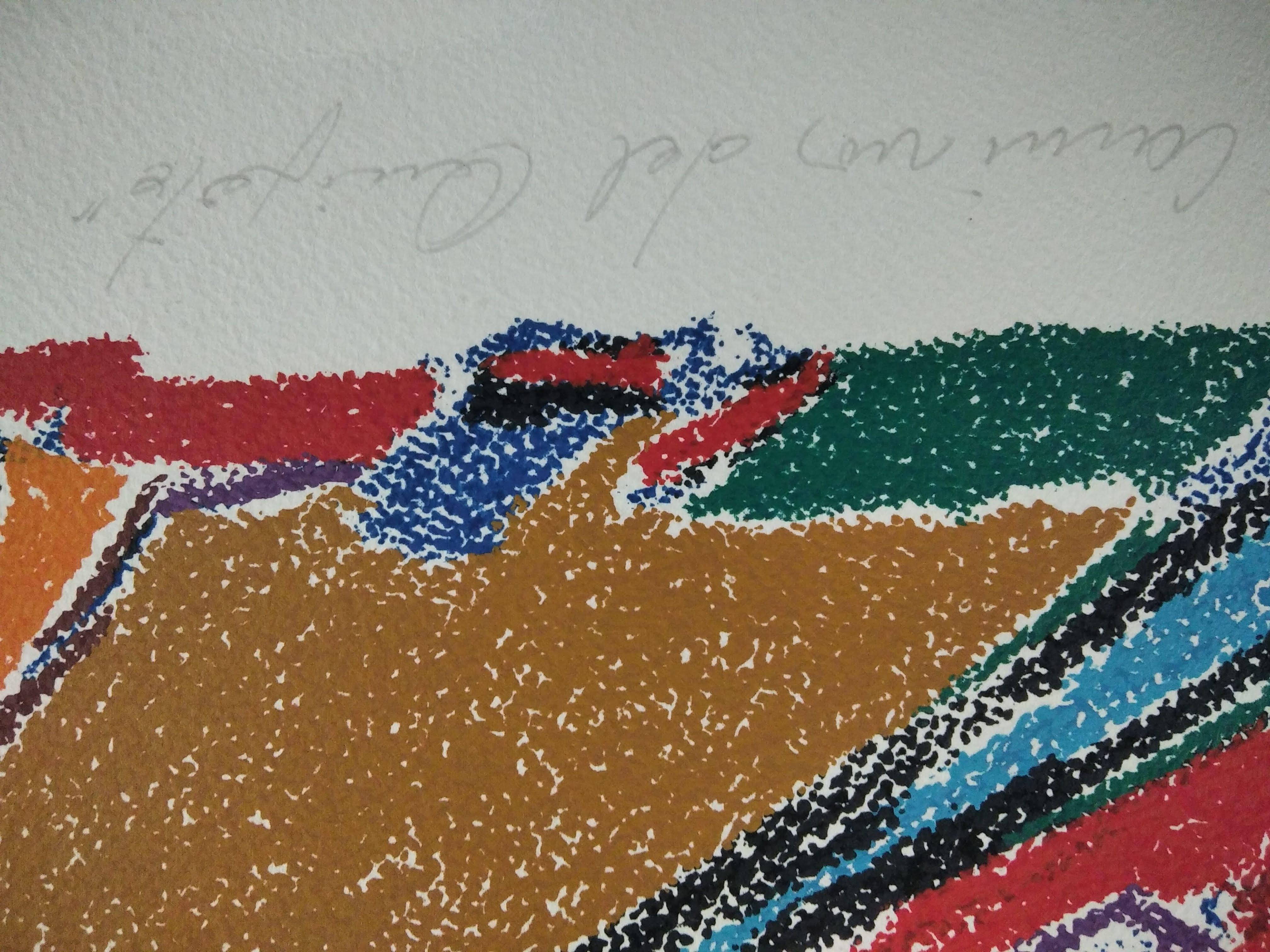Cammini del quijote - Abstract Painting Grigio di Carlos Catasse