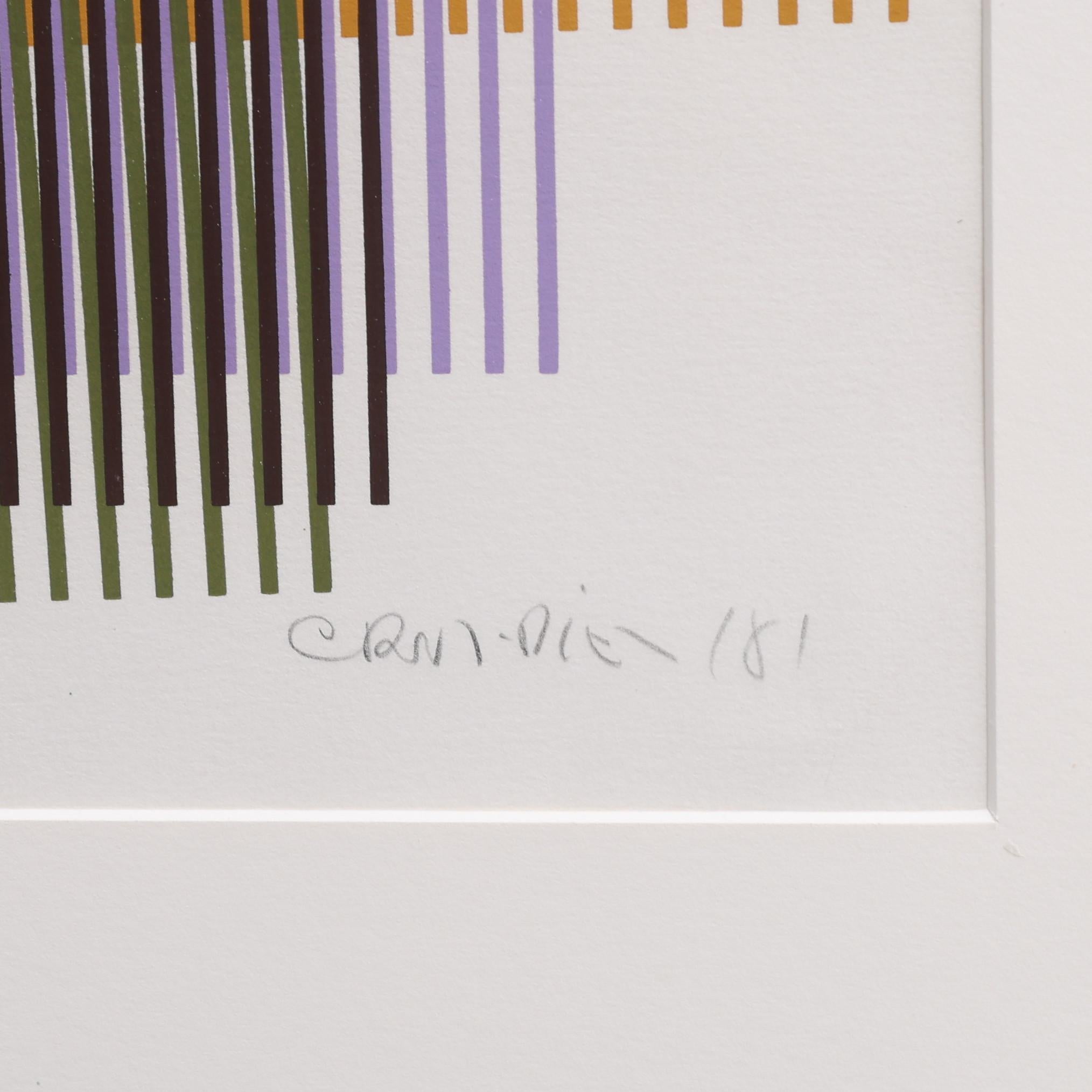 Carlos Cruz-Diez (1923-2019) - Composition cinétique - Sérigraphie sur papier - 1981 en vente 3
