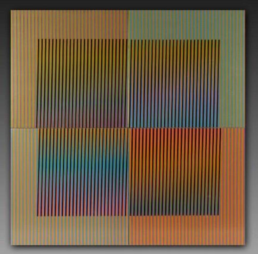 Carlos Cruz Diez Abstract Painting - Couleur additive Serie 14