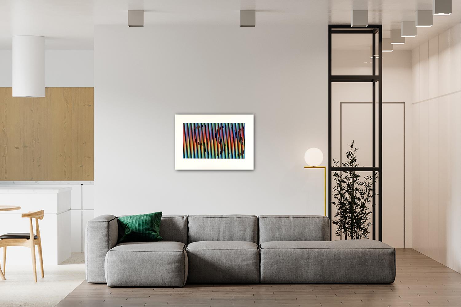 Composition pour les Jeux Olympiques - Print by Carlos Cruz Diez