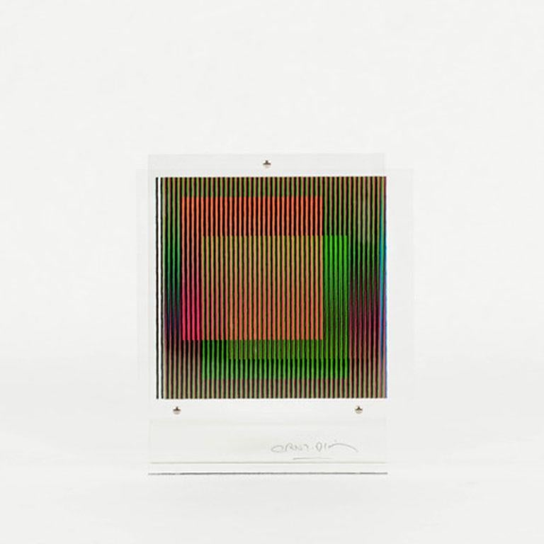 Carlos Cruz-Diez CHROMOinterFERENCE MANIPULABLE LA DIFFERENCE im Zustand „Gut“ im Angebot in Houston, TX