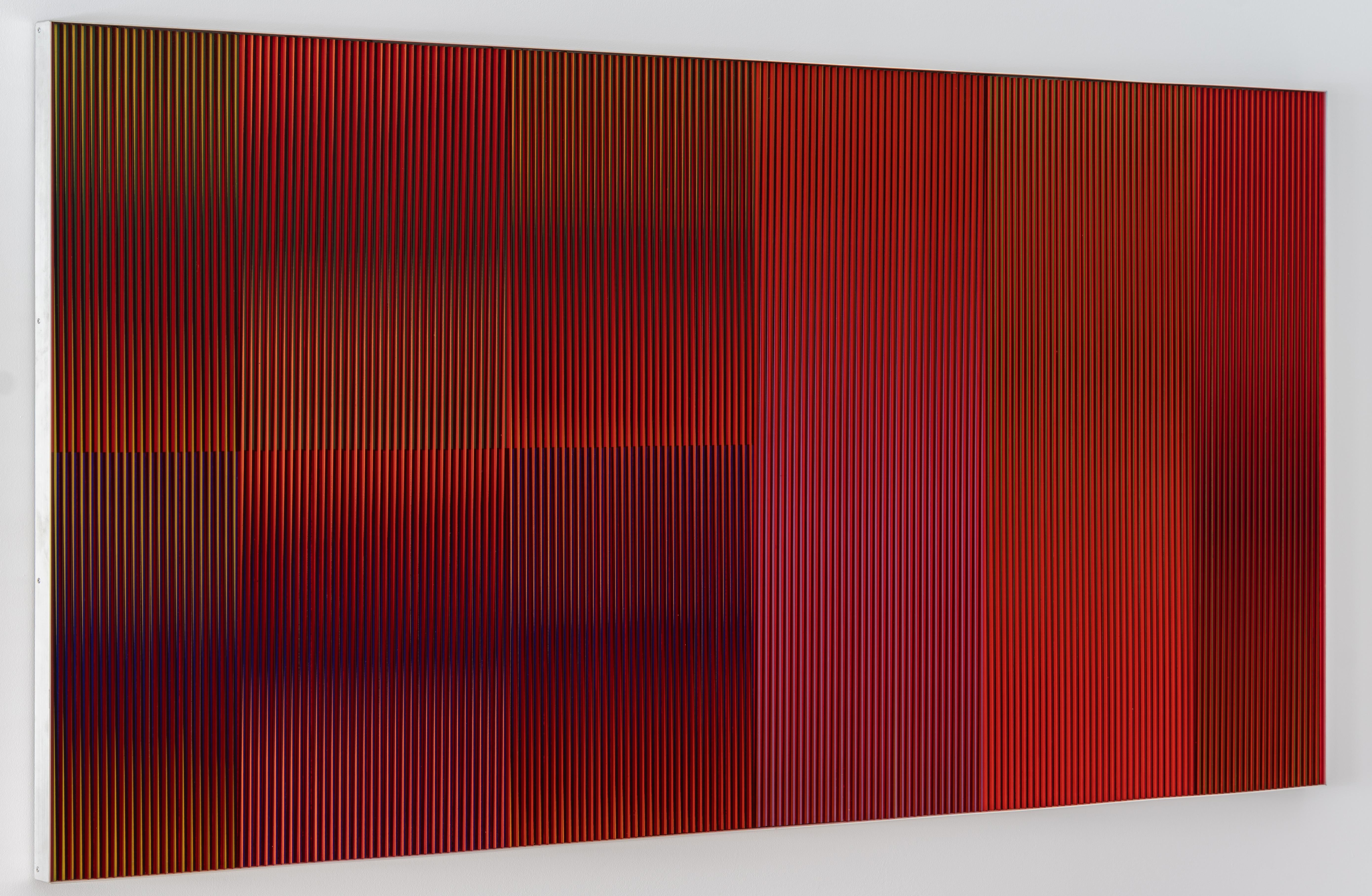 physichromie № 1.021 - Op Art Mixed Media Art par Carlos Cruz-Diez
