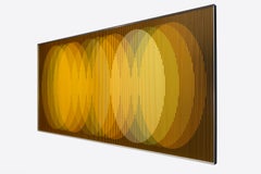 Physichromie Panam 106 - Original Aluminum Op Art Painting, Signed, 2013