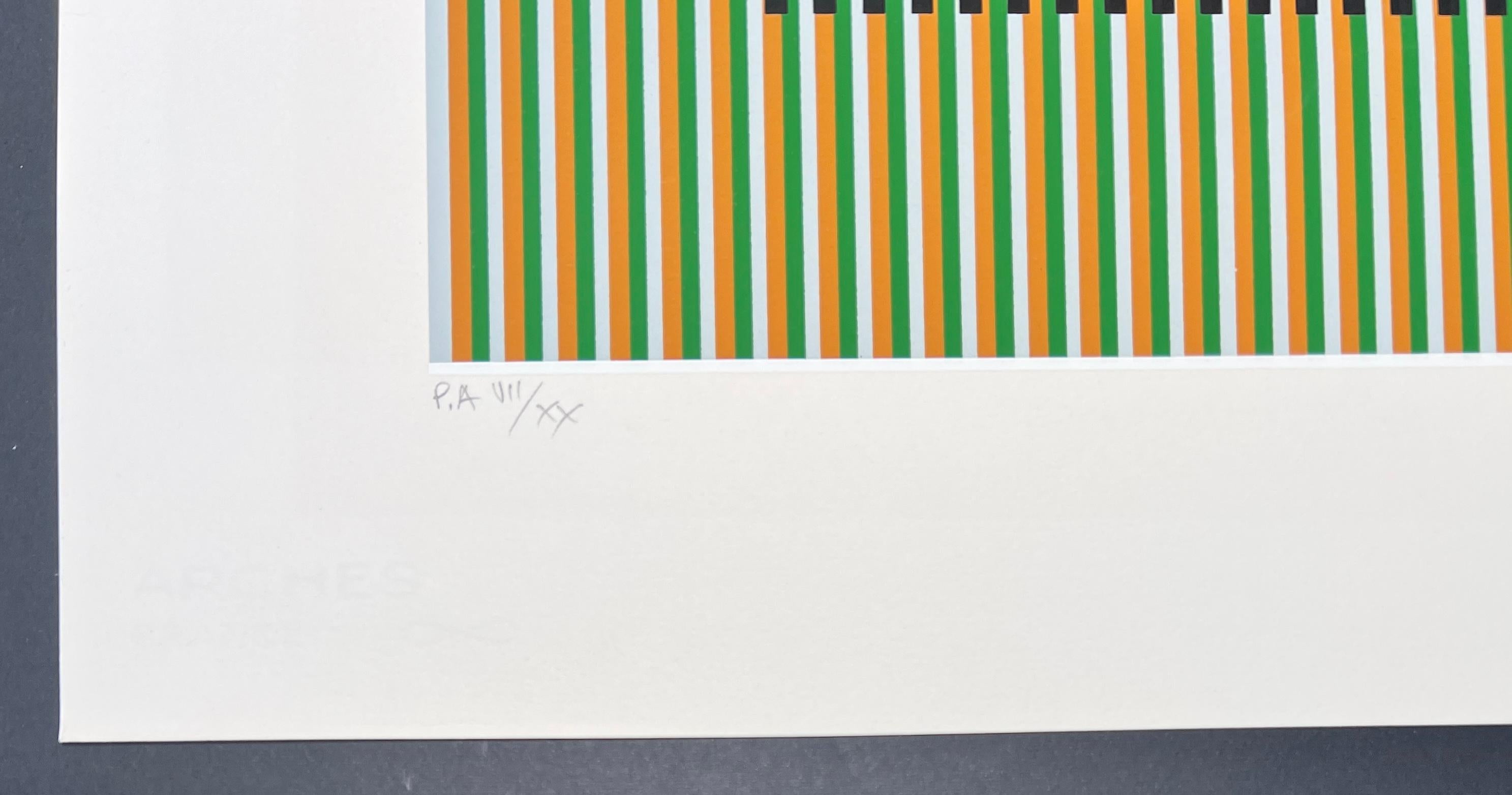 Carlos Cruz-Diez (1923-2019) - Color serigraphy on Arches paper - 1990 For Sale 1