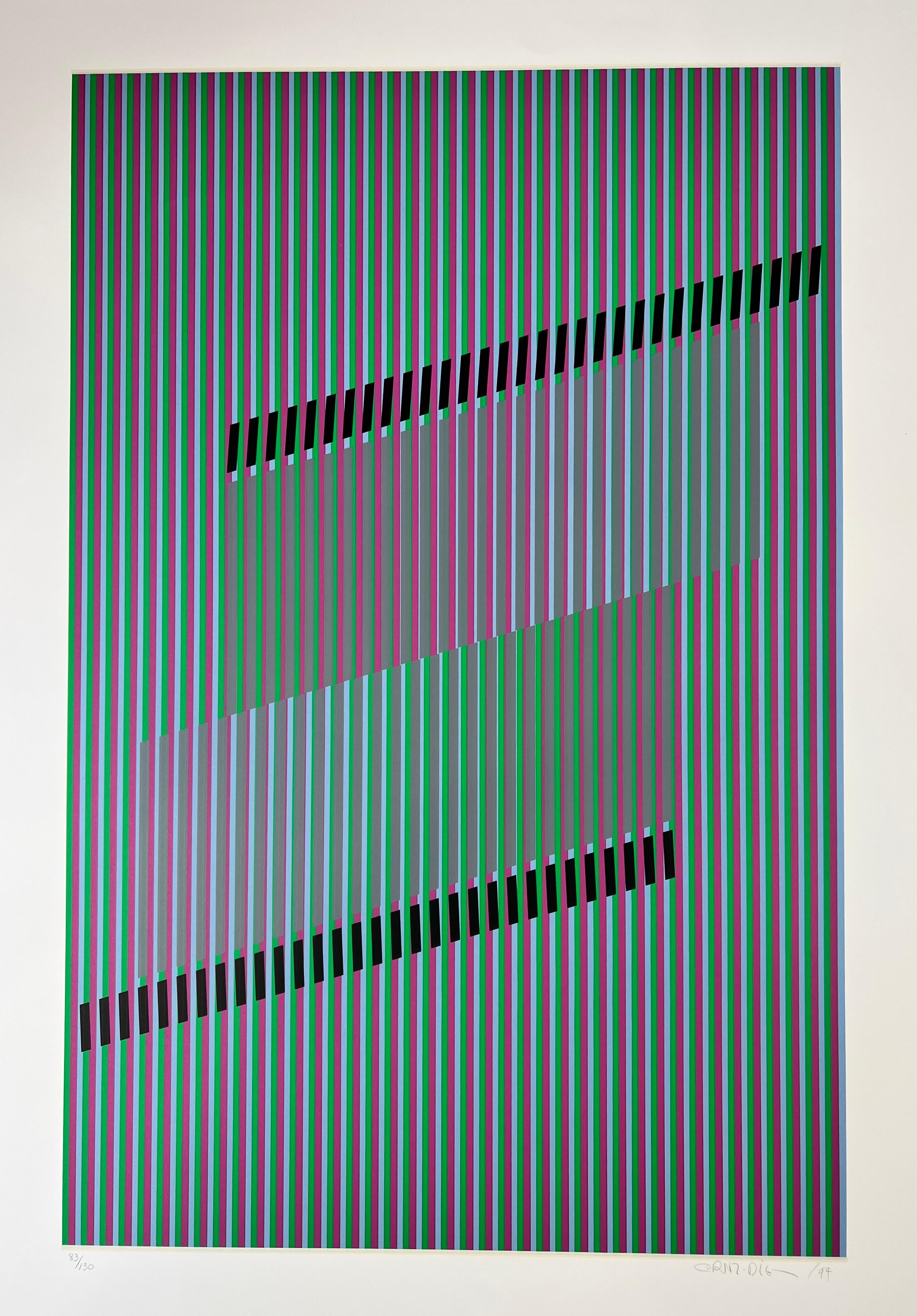 Carlos Cruz-Diez ( 1923 – 2019 ) – hand-signed Serigraphy on Arches paper – 1994 For Sale 2