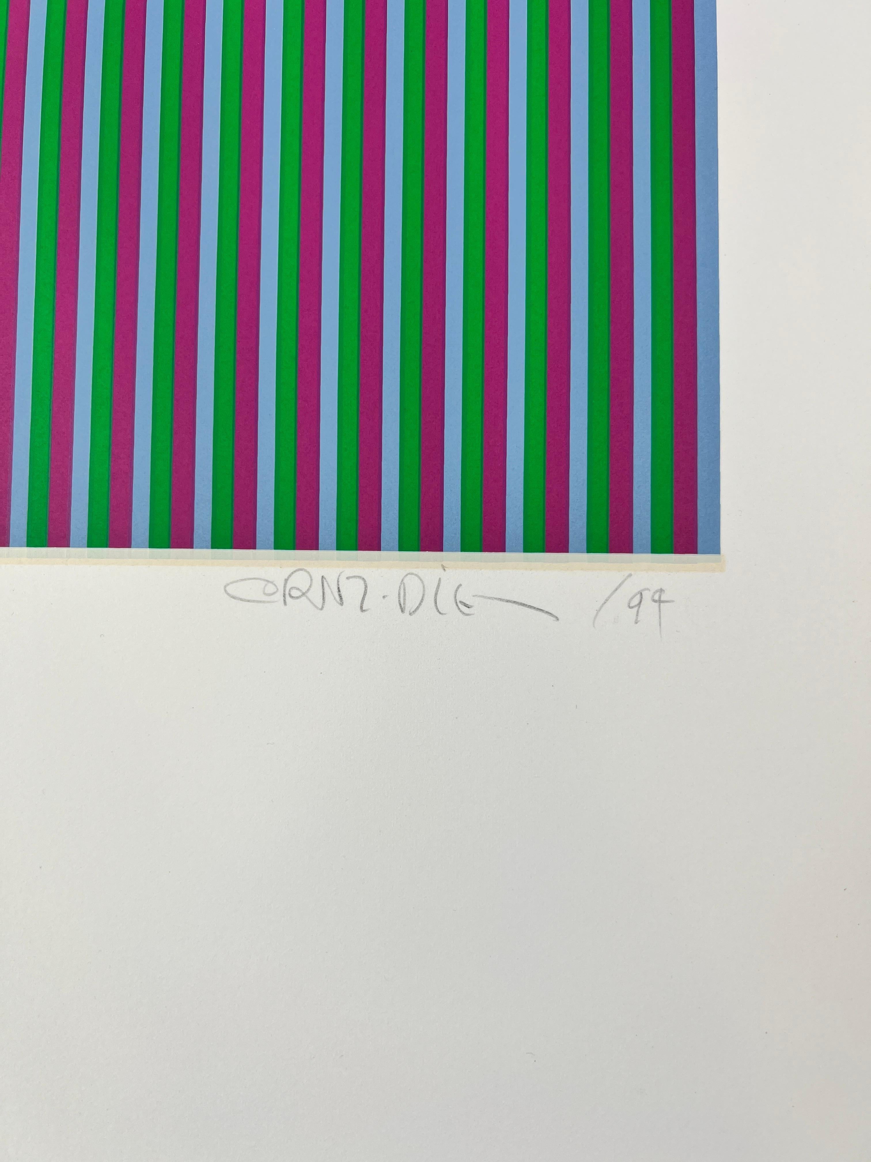 Carlos Cruz-Diez ( 1923 – 2019 ) – hand-signed Serigraphy on Arches paper – 1994 For Sale 3