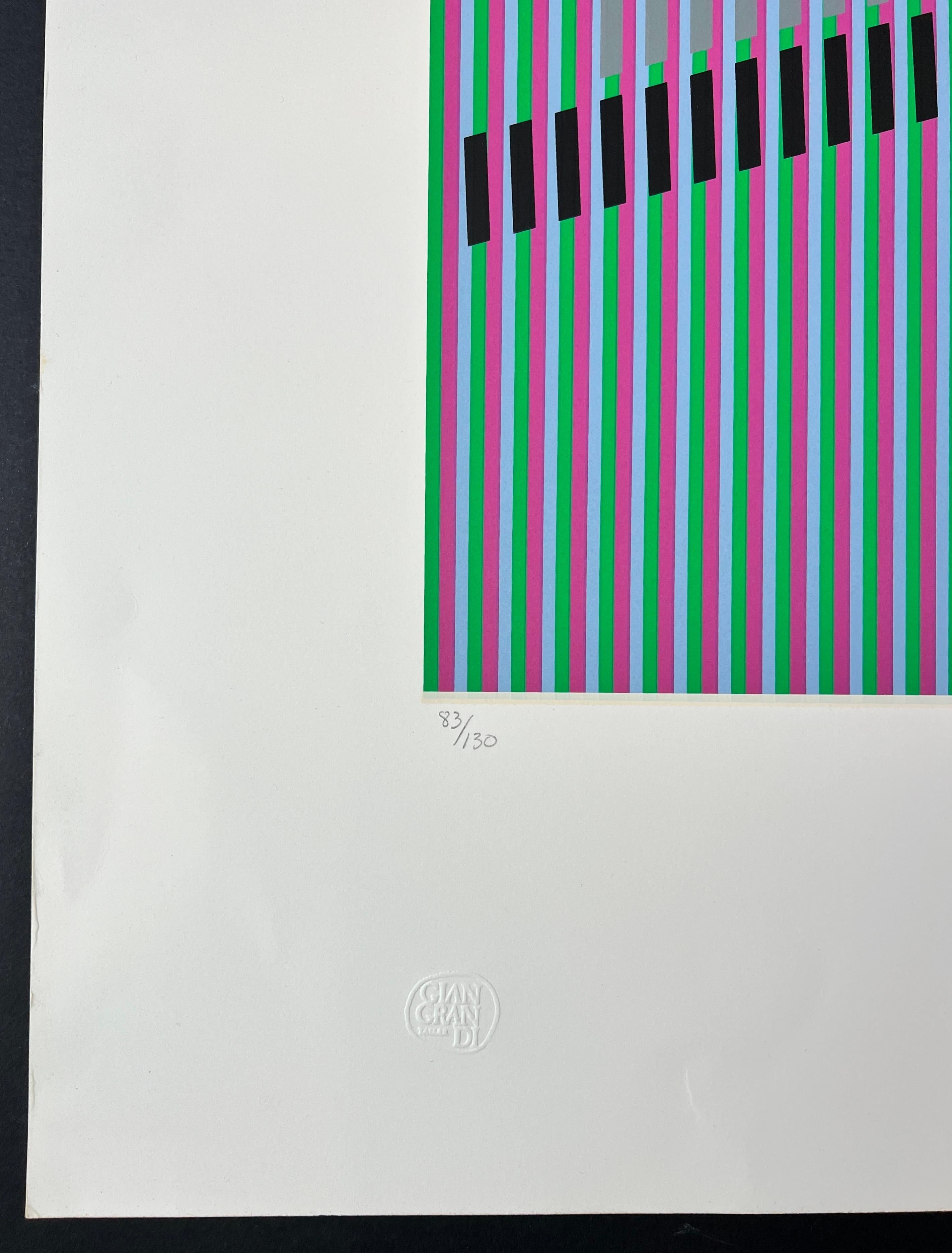 Carlos Cruz-Diez ( 1923 – 2019 ) – hand-signed Serigraphy on Arches paper – 1994 For Sale 4