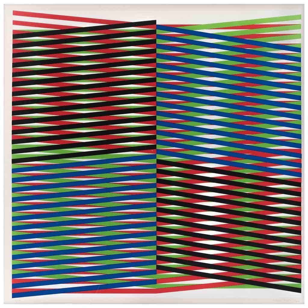 Colour Additive, one plate, 1970 - Print by Carlos Cruz-Diez