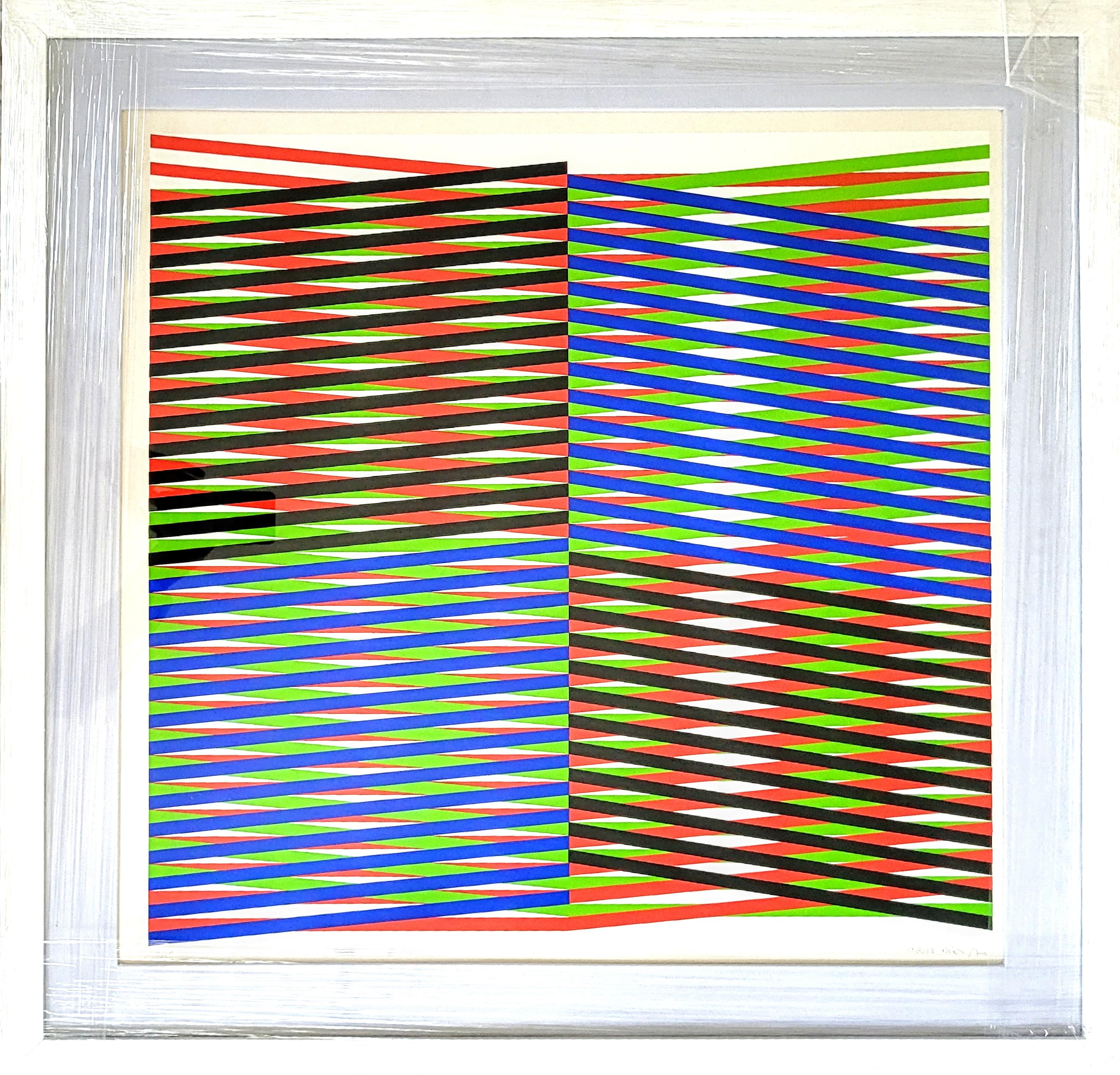 Carlos Cruz-Diez Abstract Print - Colour Additive, one plate, 1970