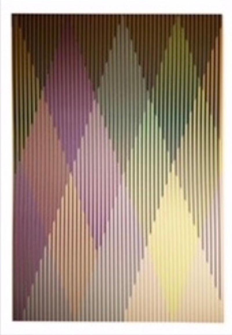 Couleur Aditivo Perseo, Cartera de 3 - Print Op Art de Carlos Cruz-Diez