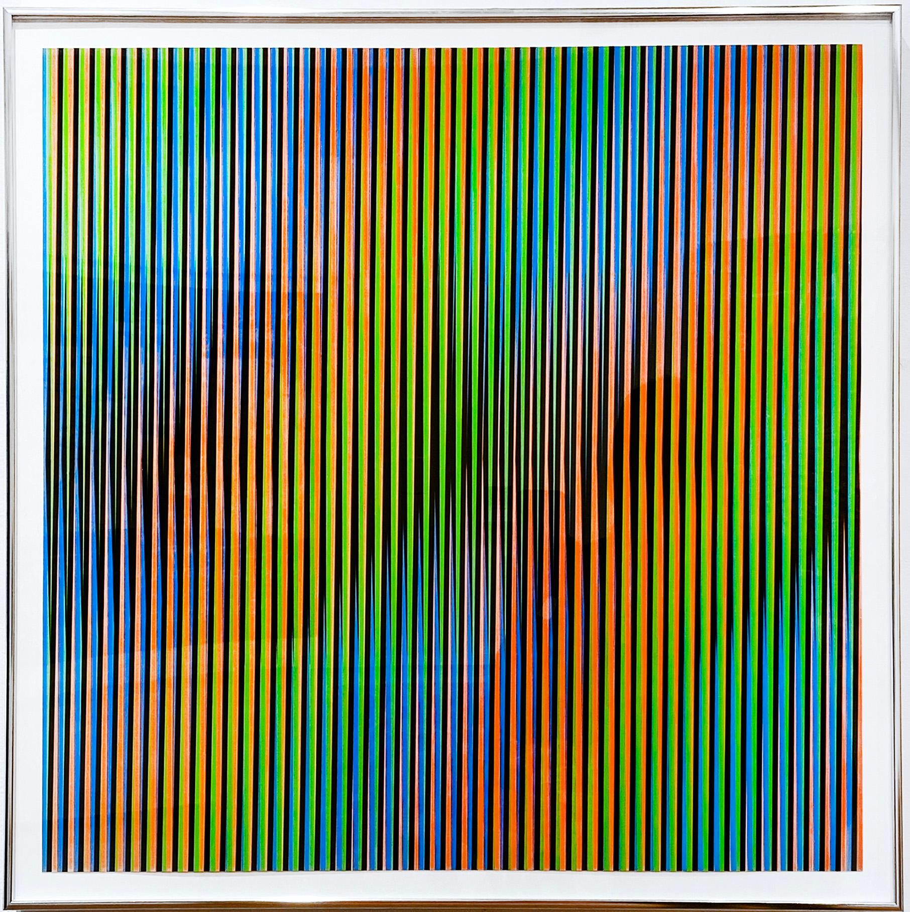 Induction Chromatique a Double Fréquence RGB - Print by Carlos Cruz-Diez