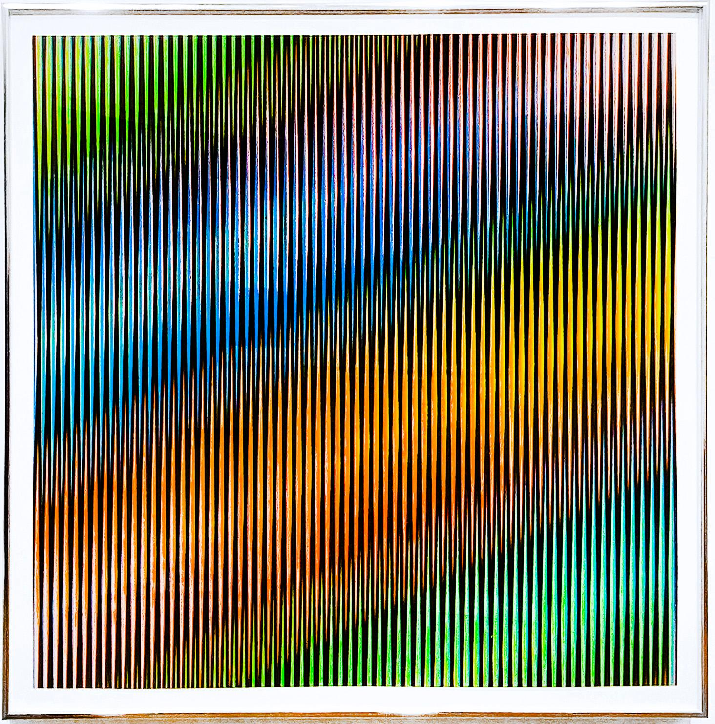 Induction Chromatique a Double Fréquence RGB - Print by Carlos Cruz-Diez