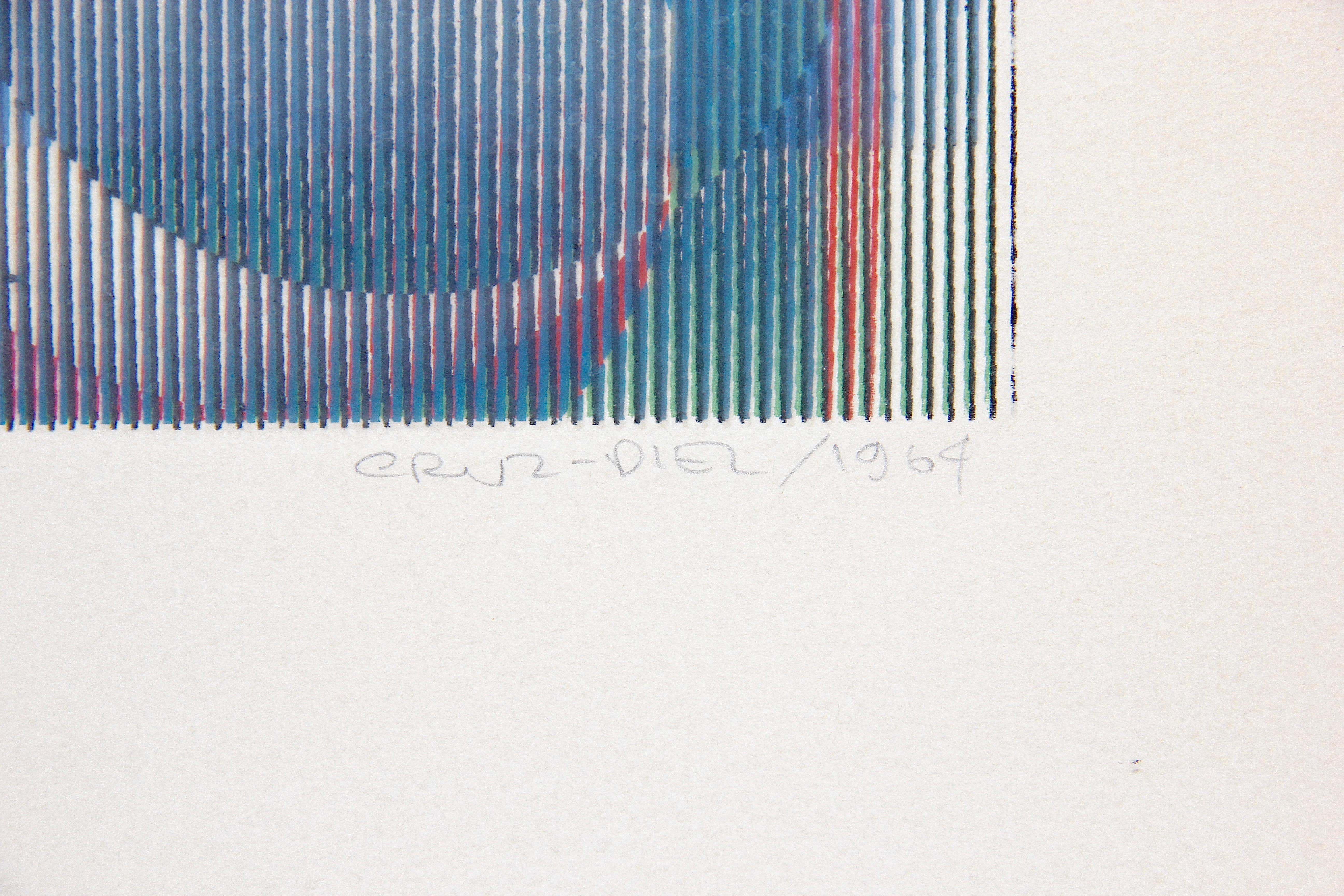 Untitled, 1964, Signed, dated and numbered - Modern Painting by Carlos Cruz-Diez