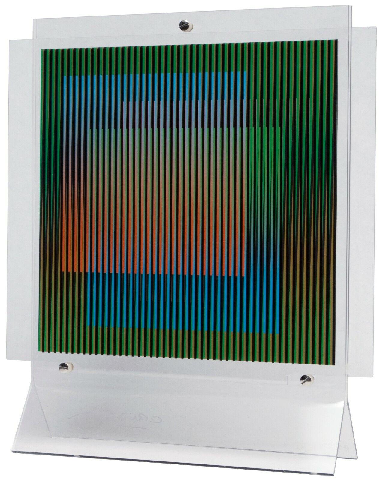 CARLOS CRUZ-DÍEZ - CHROMOINTERFERENCE MANIPULABLE LA DIFFERENCE. Op Art. Limitée - Sculpture de Carlos Cruz-Diez