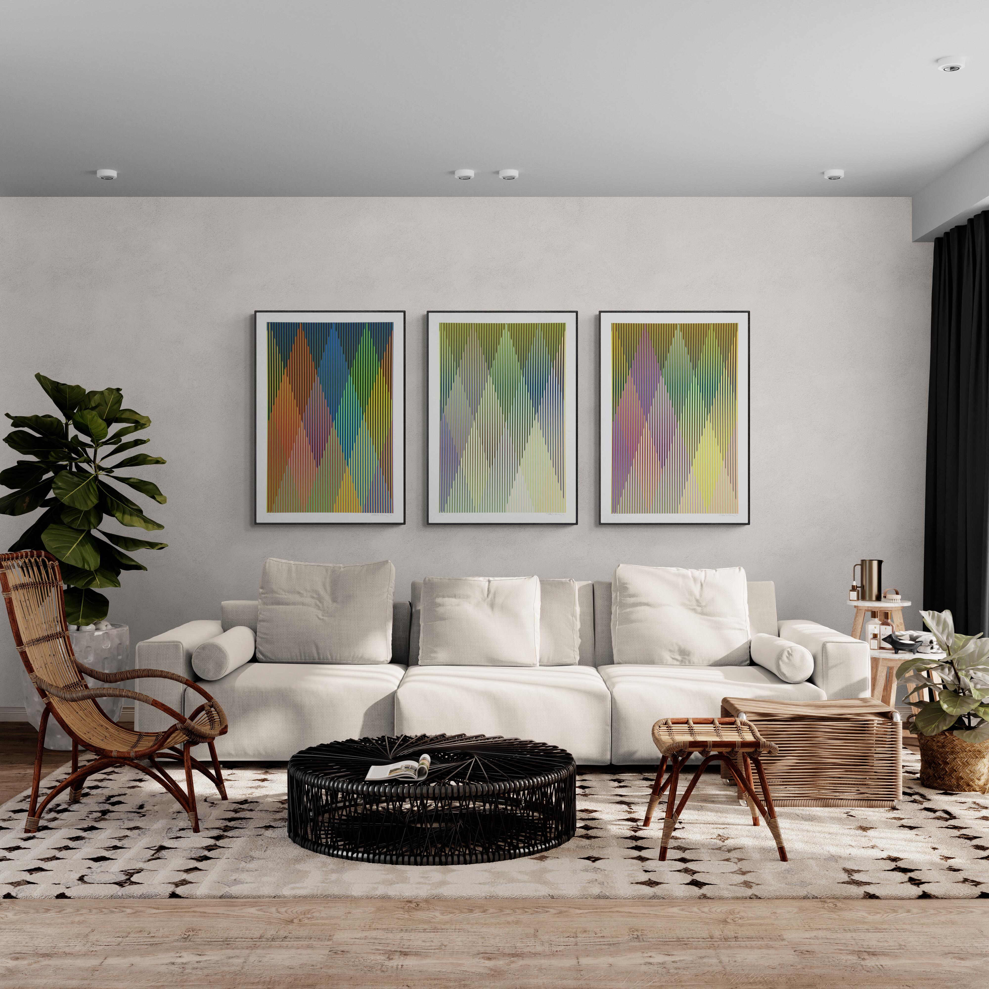 CARLOS CRUZ-DÍEZ - COULEUR ADDITIVE PERSEUS. Op Art. Edition limitée - Sculpture de Carlos Cruz-Diez