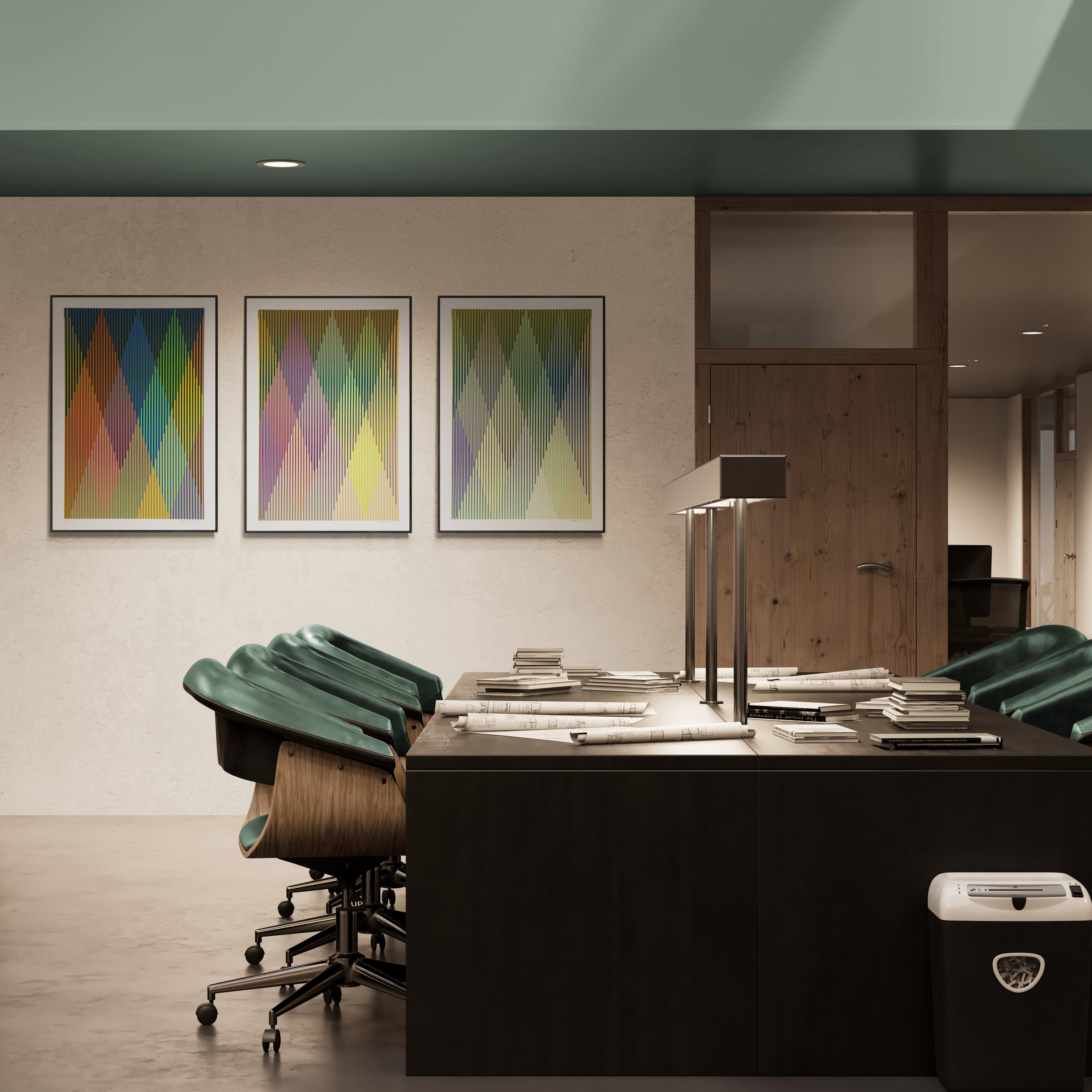 CARLOS CRUZ-DÍEZ - COULEUR ADDITIVE PERSEUS. Op Art. Edition limitée en vente 3