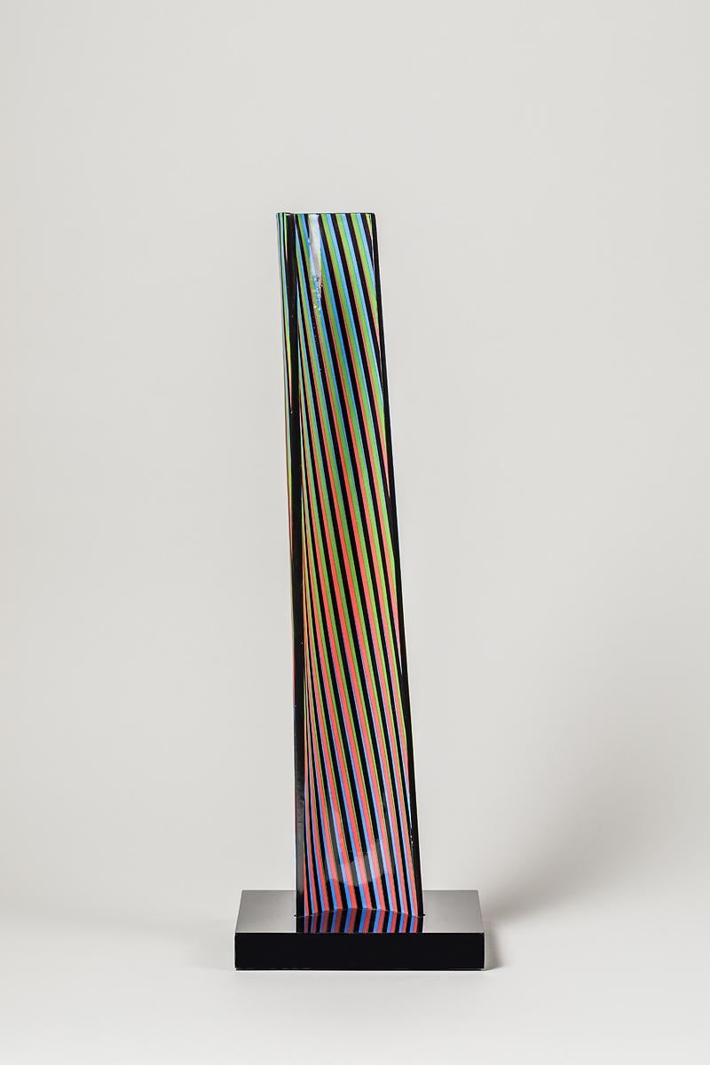 Carlos Cruz-Diez Abstract Sculpture – CARLOS CRUZ-DÍEZ - CROMOVELA 12. Skulptur in limitierter Auflage. Op Art, Modernität